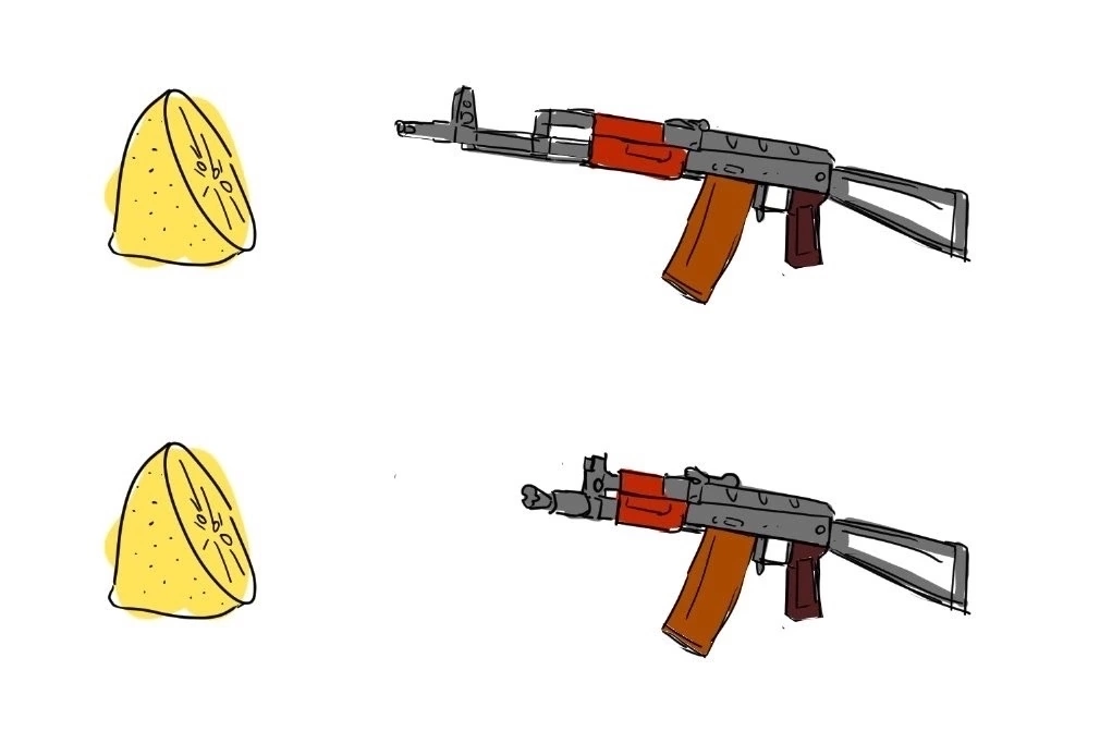 Lemon, ska, sour! - Chainsaw man, Denji, Cerberus, Helltaker, Kalashnikov assault rifle, Lemon, Anime, Longpost