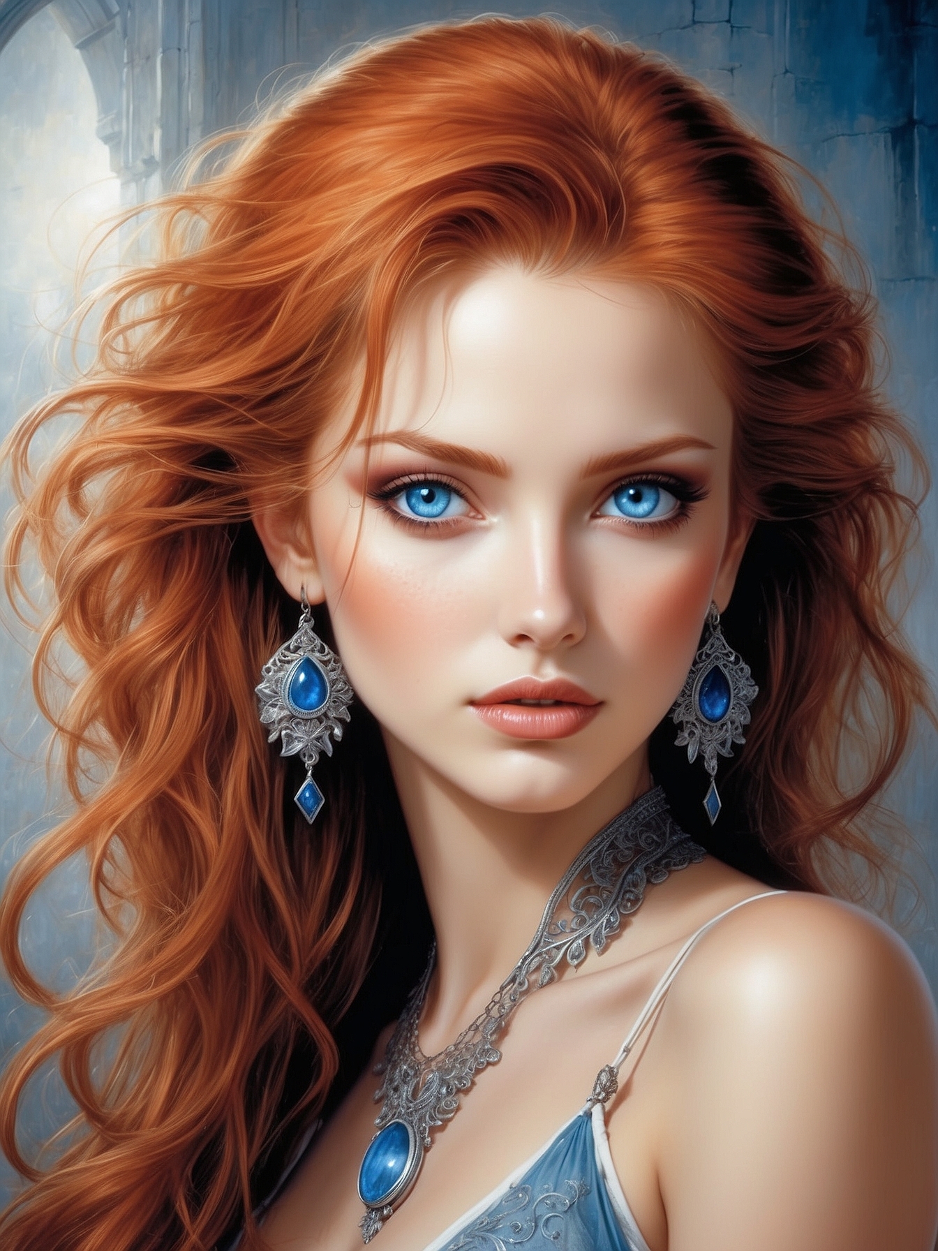 Redhead lady - Neural network art, Illustrations, Art, Lady, Redheads, Longpost