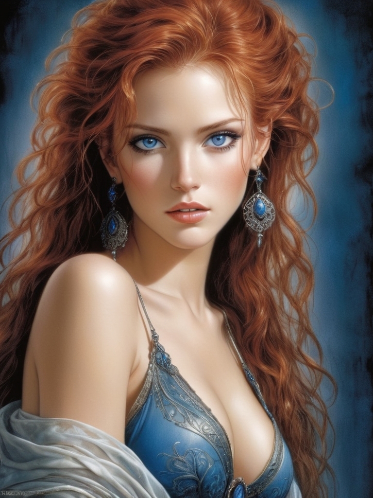 Redhead lady - Арты нейросетей, Иллюстрации, Арт, Lady, Рыжие, Длиннопост