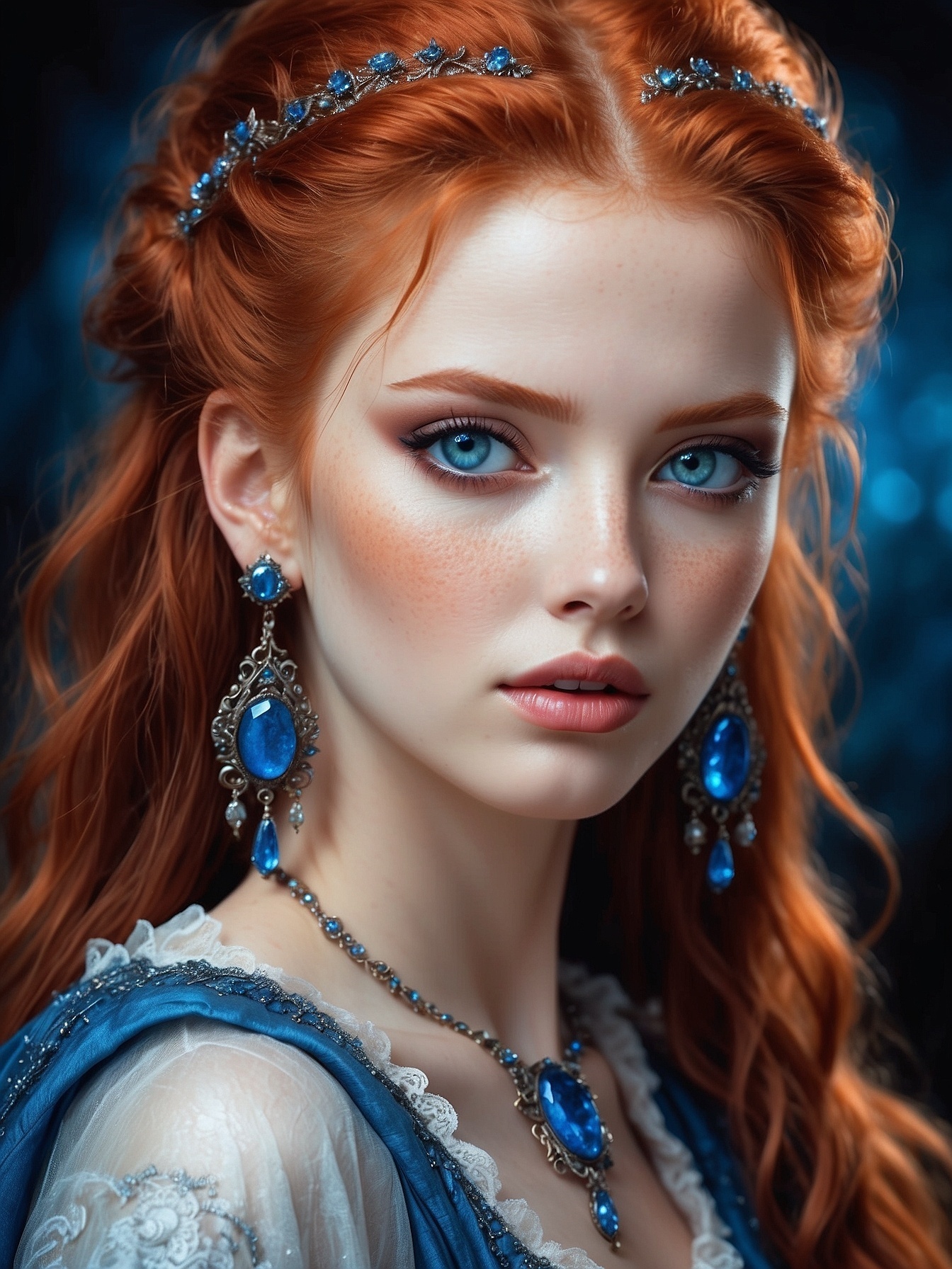 Redhead lady - Арты нейросетей, Иллюстрации, Арт, Lady, Рыжие, Длиннопост