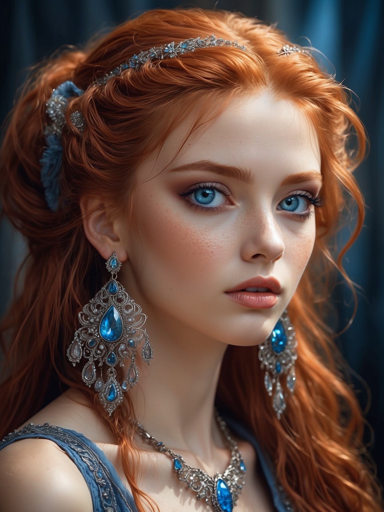 Redhead lady - Арты нейросетей, Иллюстрации, Арт, Lady, Рыжие, Длиннопост