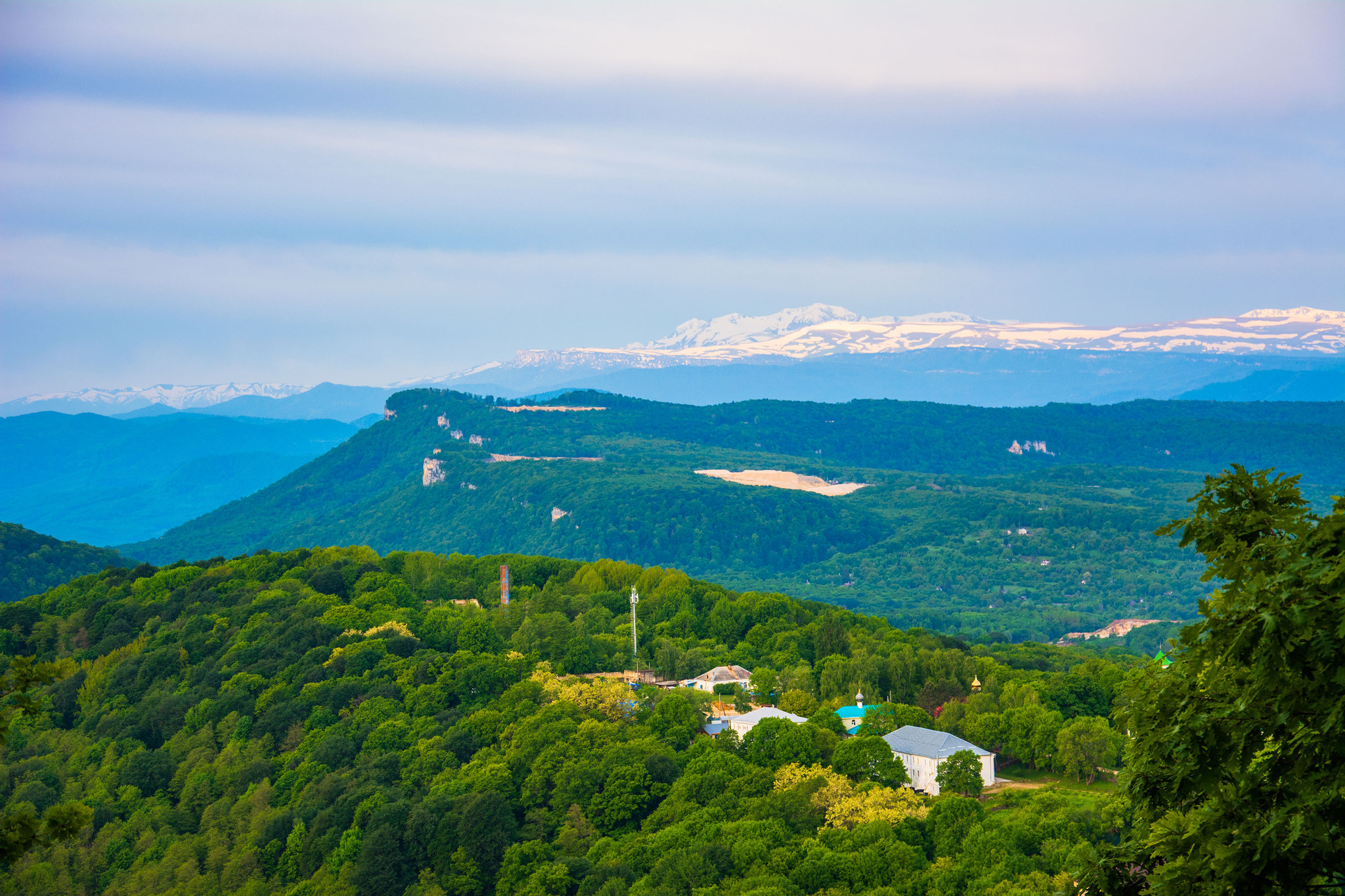 And beyond the mountains there are mountains... - My, The photo, Nikon, Nature, Landscape, The mountains, Snow, Republic of Adygea