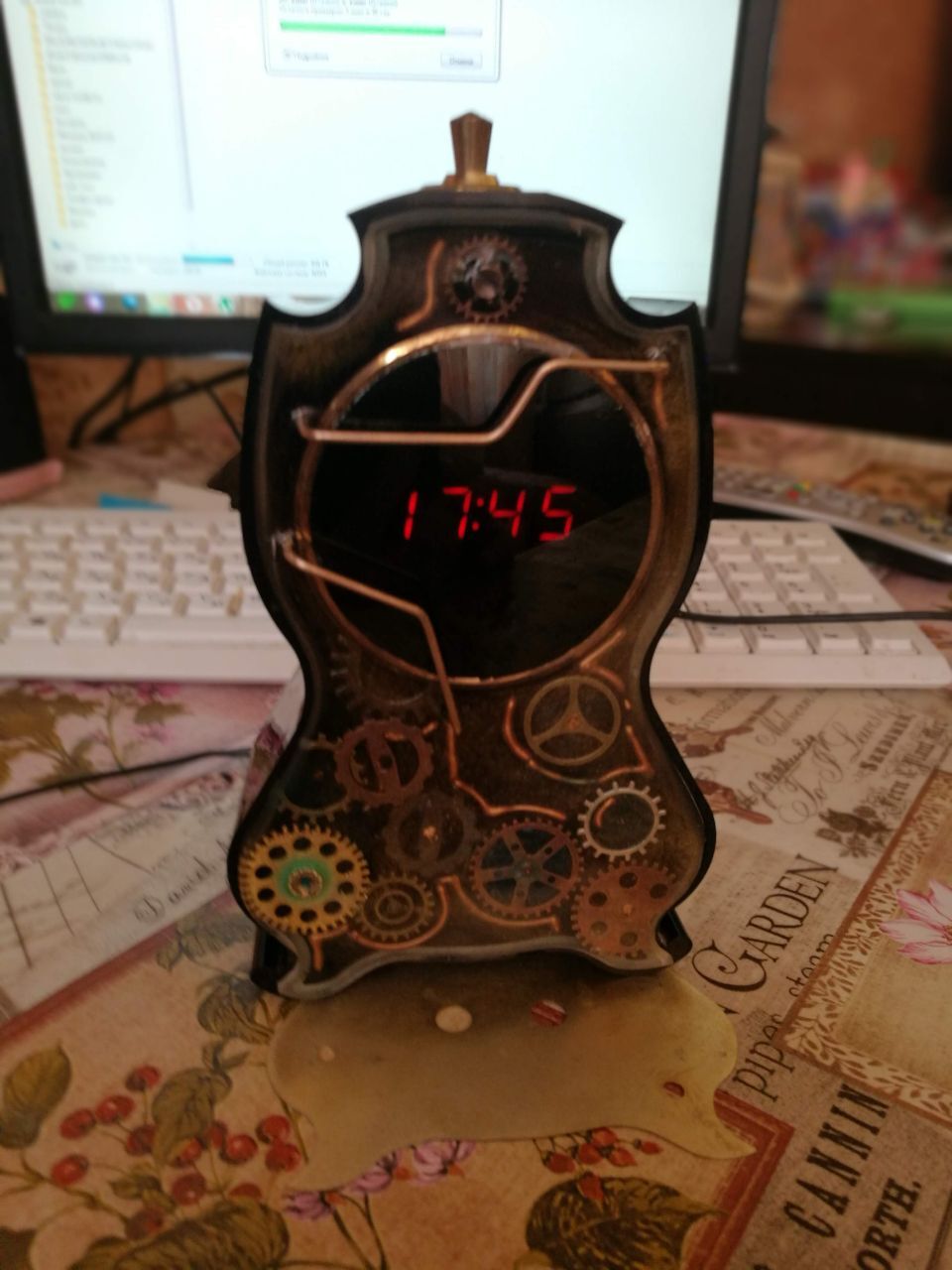 A little steampunk - My, Steampunk, With your own hands, Clock, Epoxy resin, Longpost