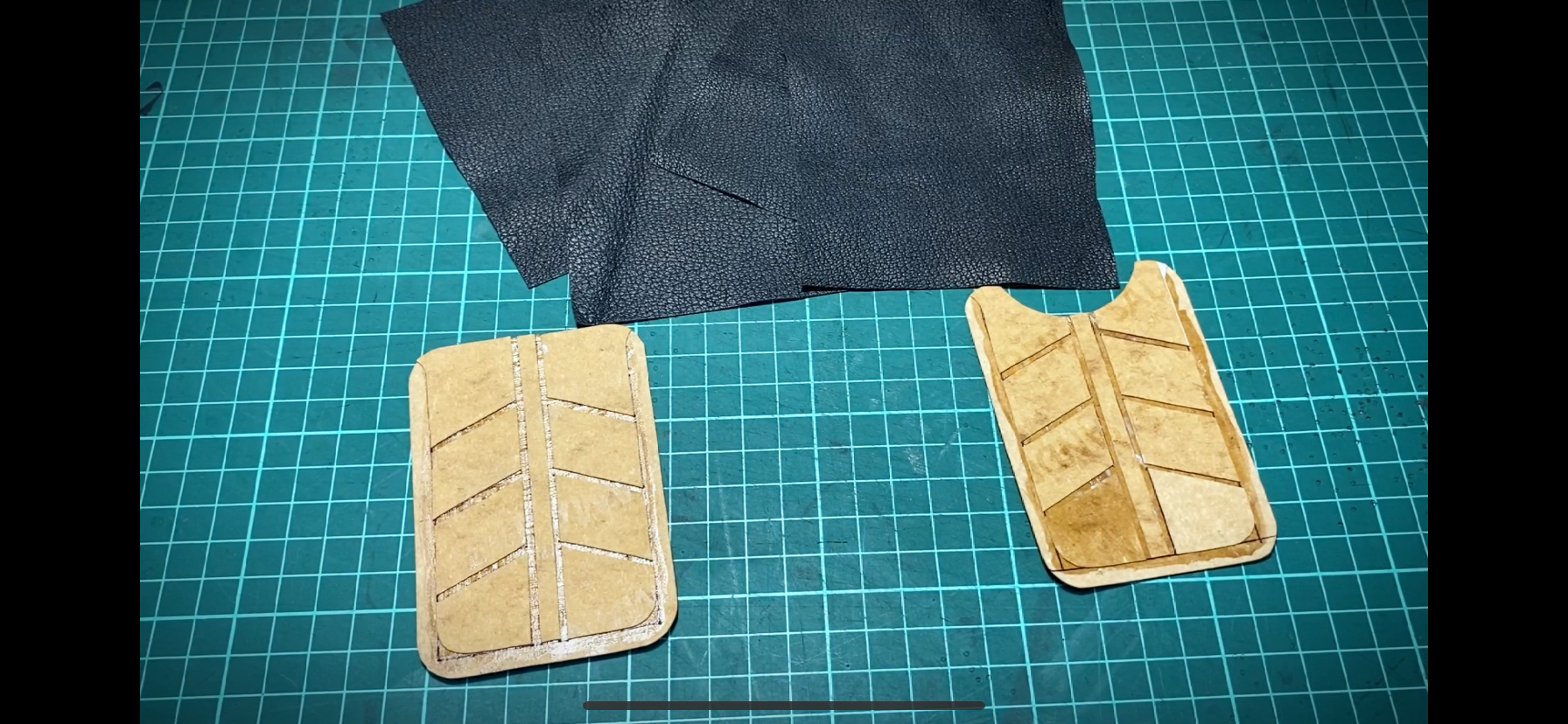 Thin cardholder made of goatskin with a three-dimensional pattern (pressed, embossed, podium) - My, Natural leather, Leather products, Leather, Accessories, Cardholder, Handmade, Sewing, Video, Youtube, Longpost, Needlework with process