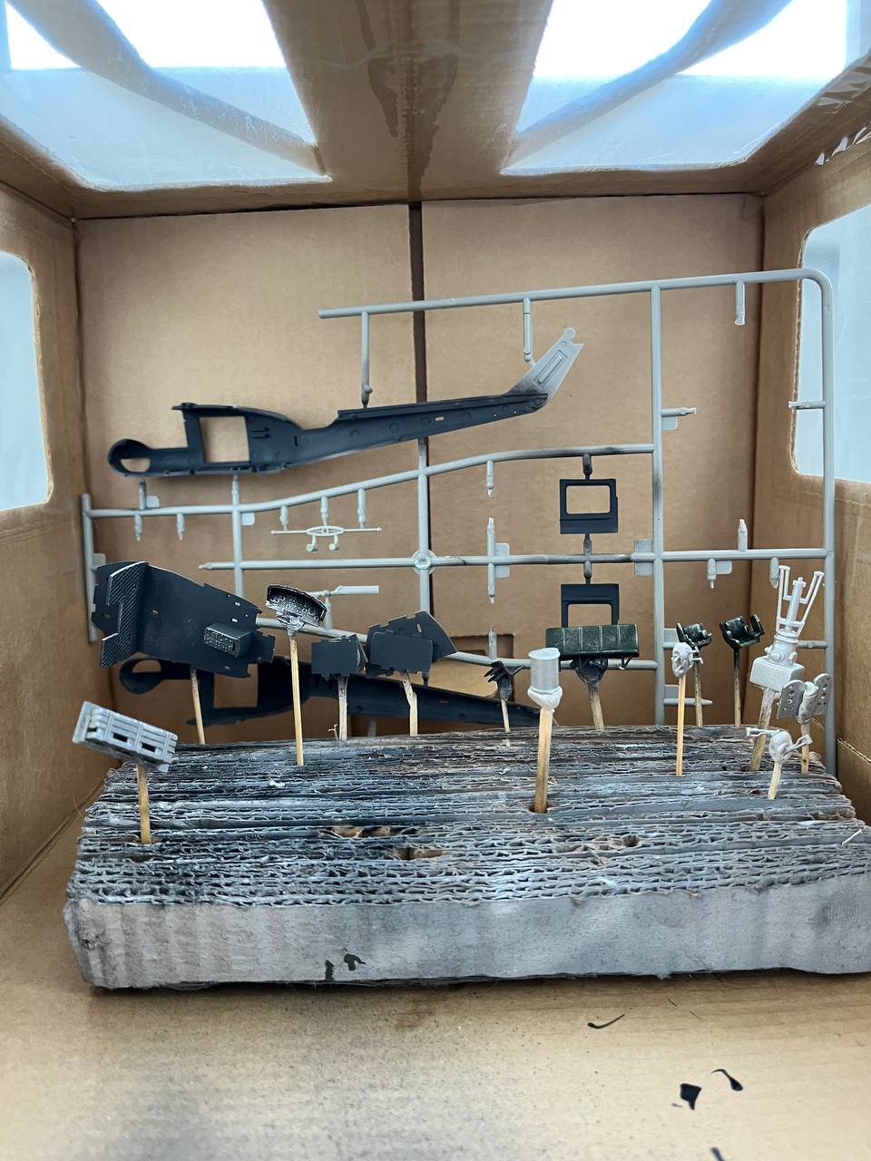 Building a prefabricated UH-1C Huey model - My, Stand modeling, Modeling, Prefabricated model, Friday tag is mine, Longpost