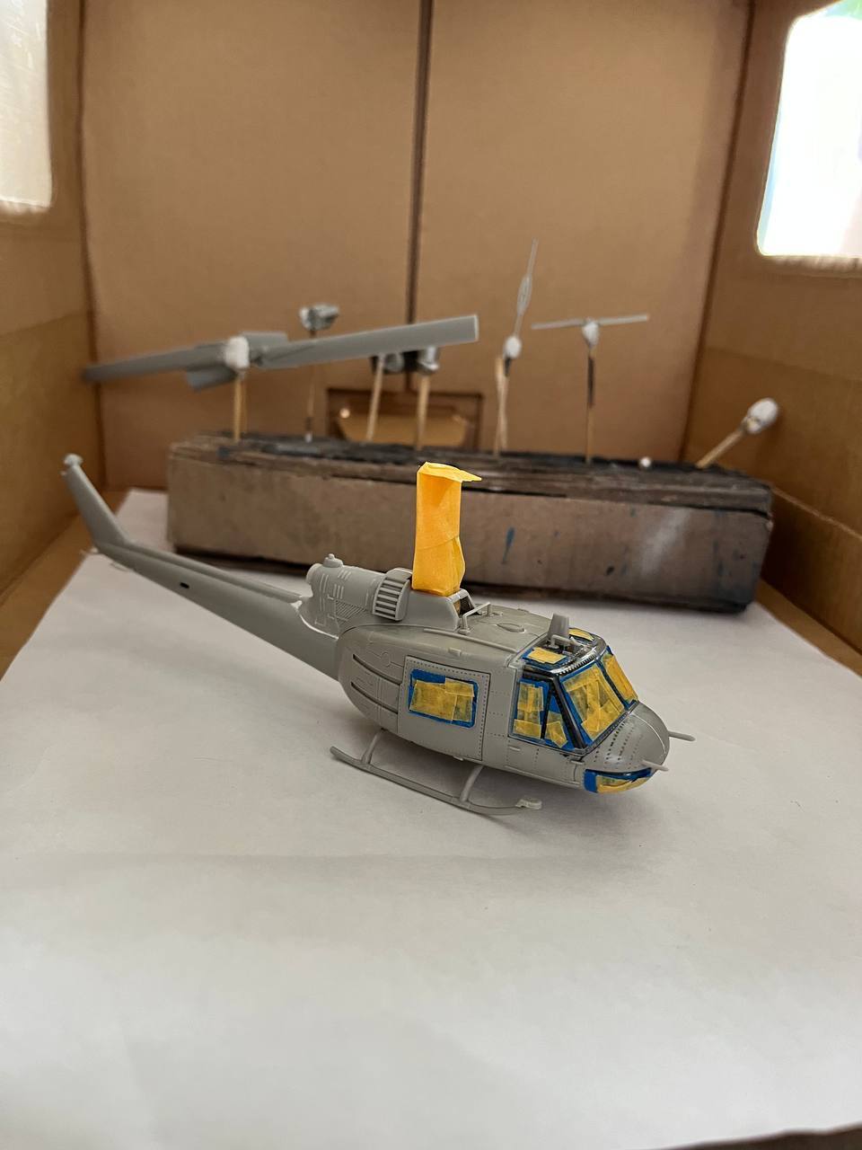 Building a prefabricated UH-1C Huey model - My, Stand modeling, Modeling, Prefabricated model, Friday tag is mine, Longpost