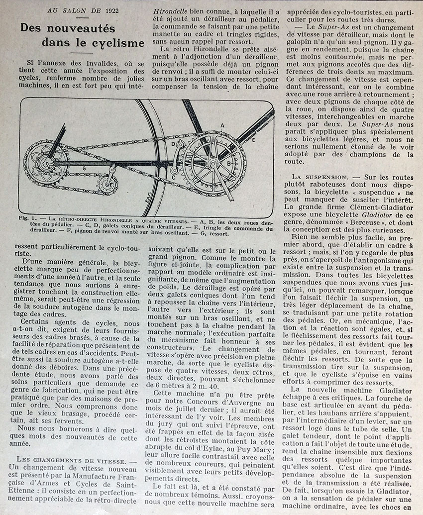 Bicycle (dual suspension) 1922 - A bike, Unusual, Technologies, Rarity, Mechanism, Inventions, Longpost