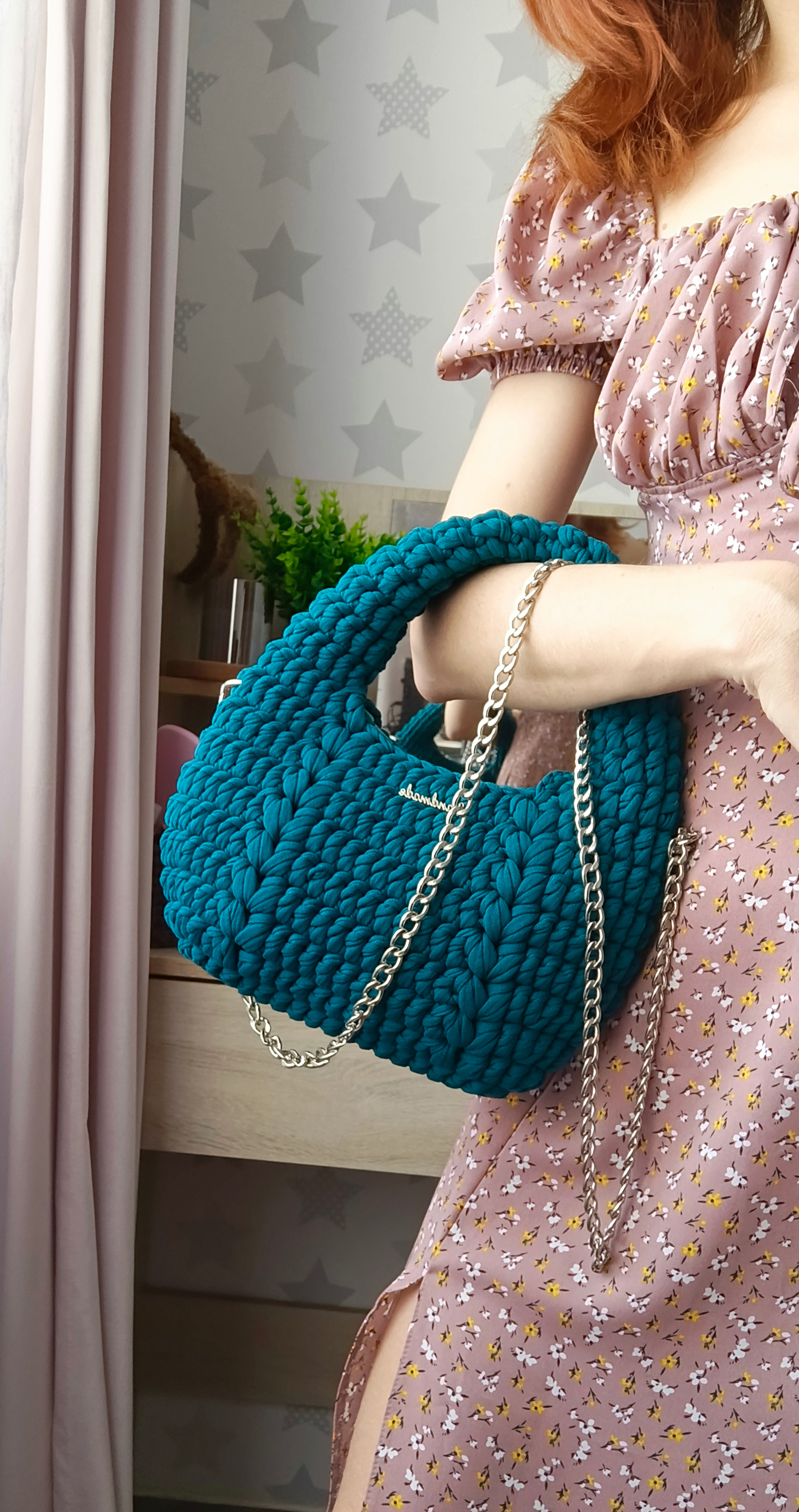 Knitted handbags - My, Needlework without process, Needlework, Сумка, Lady's bag, Handmade, With your own hands, Crochet, Knitting, Video, Vertical video, Longpost