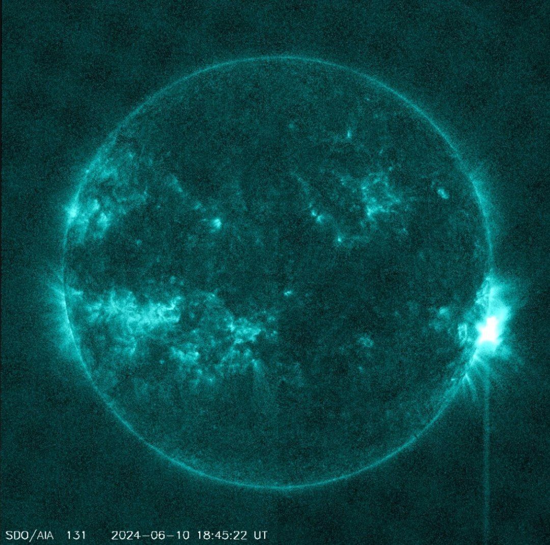 Solar flare class M9.56 - My, The sun, Flash, Ejection, Space, Magnetic storm, Video, Soundless, Longpost