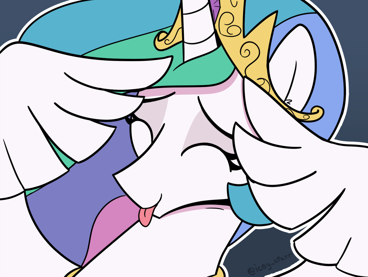 Who ate all the cakes? - My little pony, Princess celestia, Icey