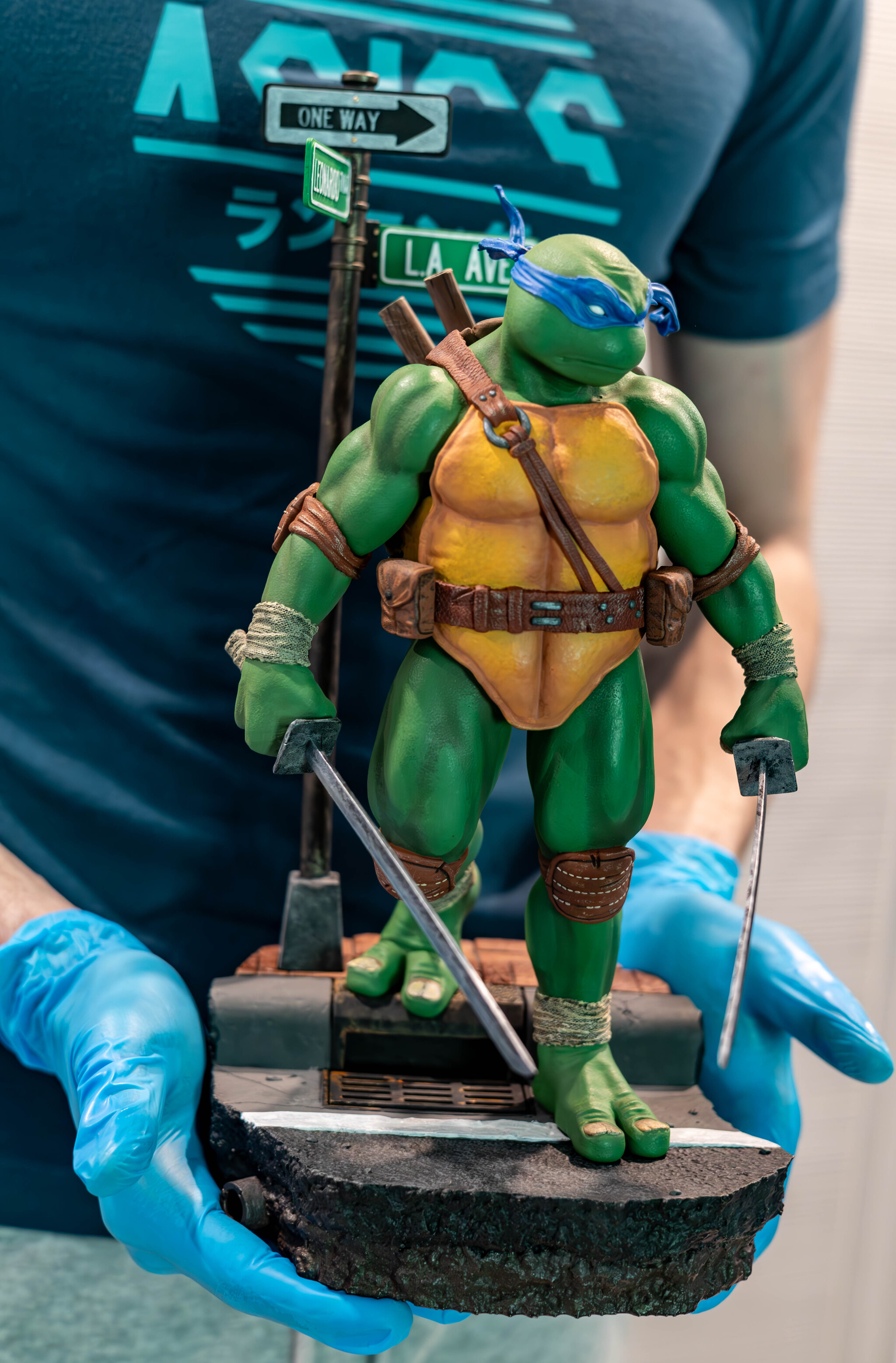 Teenage Mutant Ninja Turtle Leonardo - 3D печать, Painting, Leonardo TMNT, Painting miniatures, 3D modeling, Painting, Craft, VKontakte (link), Longpost