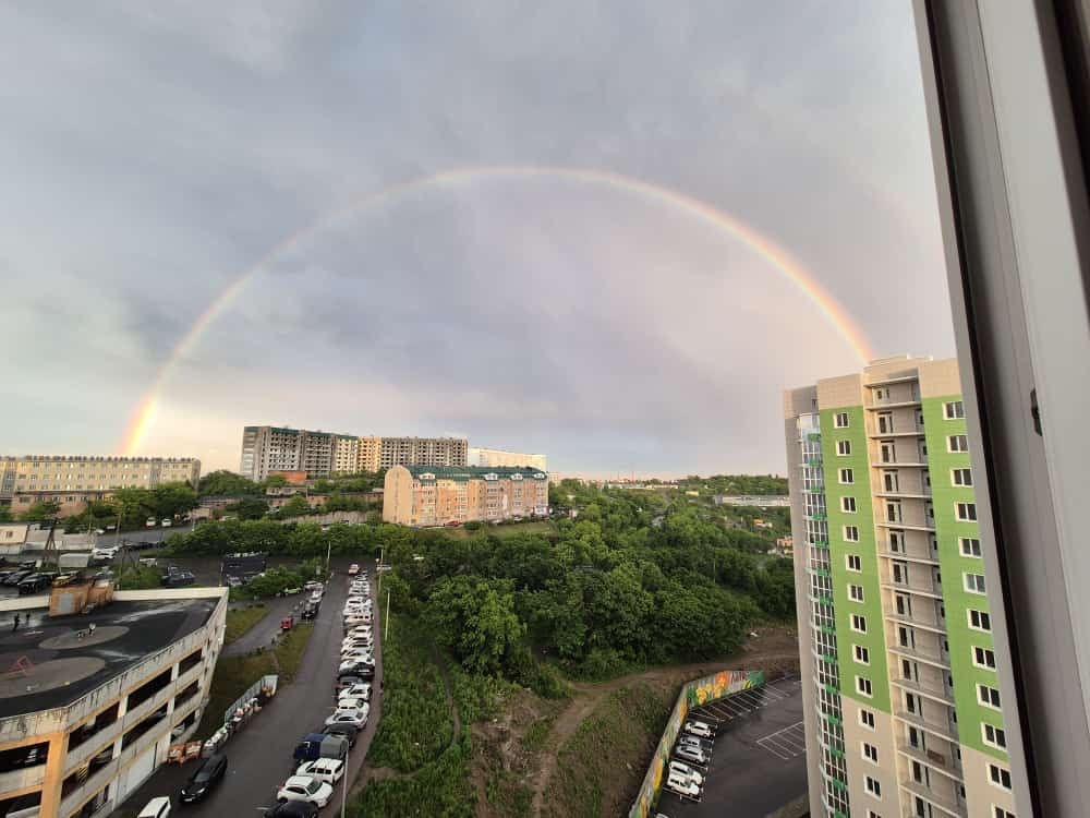 Rainbow from Vladivostok - My, Rainbow, Vladivostok, Longpost, The photo