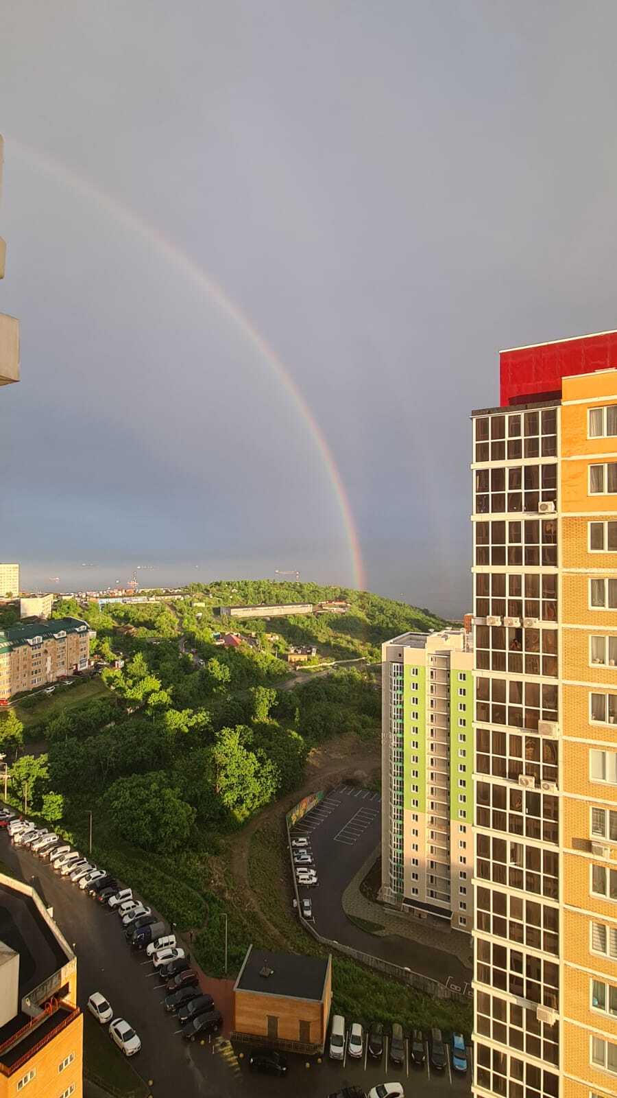 Rainbow from Vladivostok - My, Rainbow, Vladivostok, Longpost, The photo