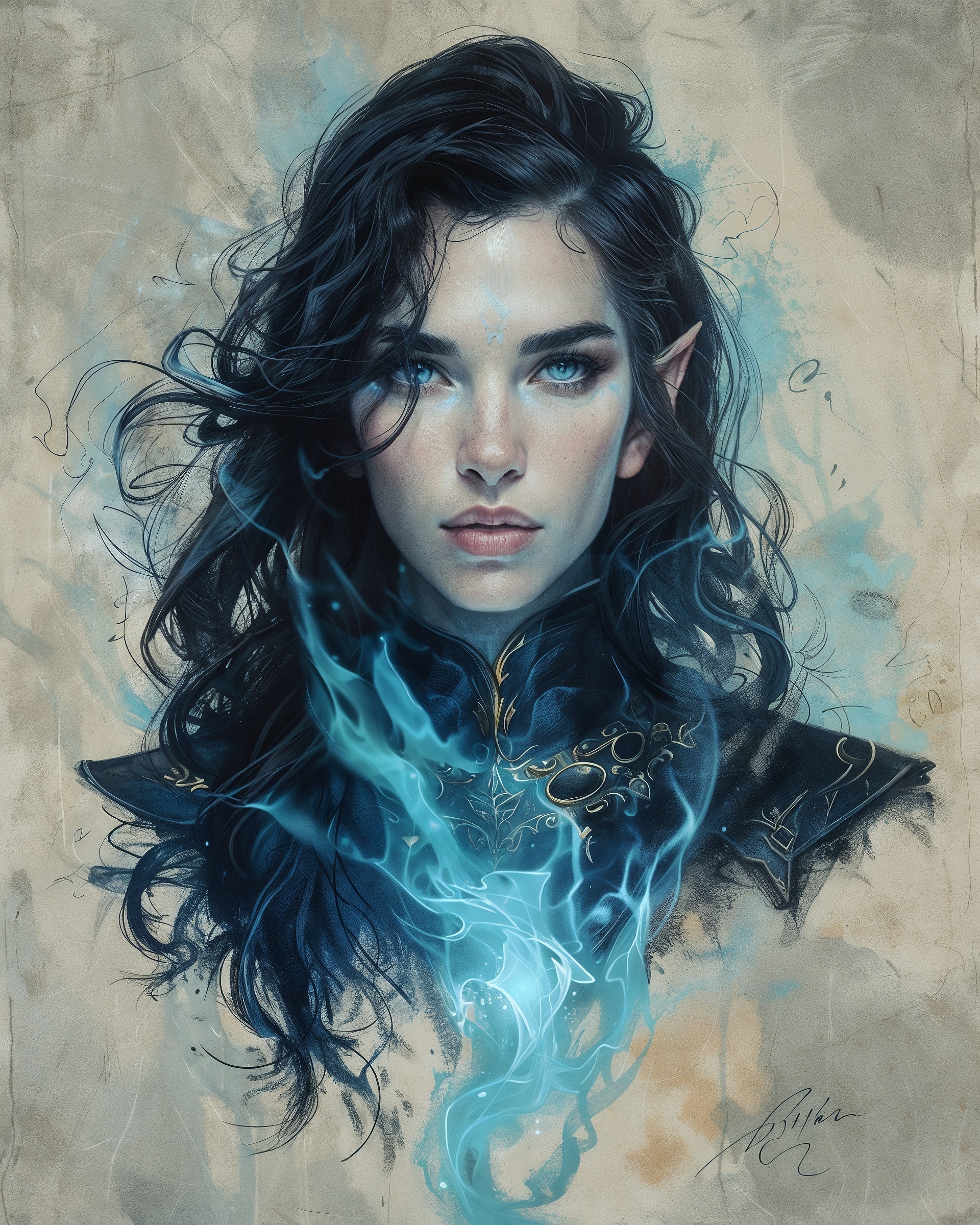 Elf lady - Neural network art, Illustrations, Art, Lady, Elves, Midjourney, Longpost