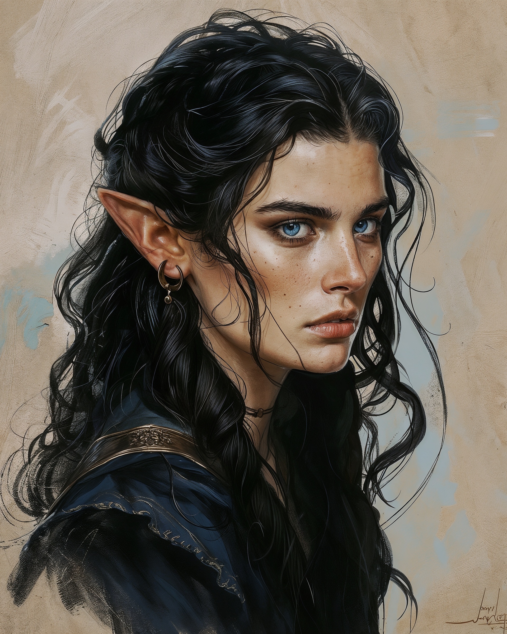 Elf lady - Neural network art, Illustrations, Art, Lady, Elves, Midjourney, Longpost