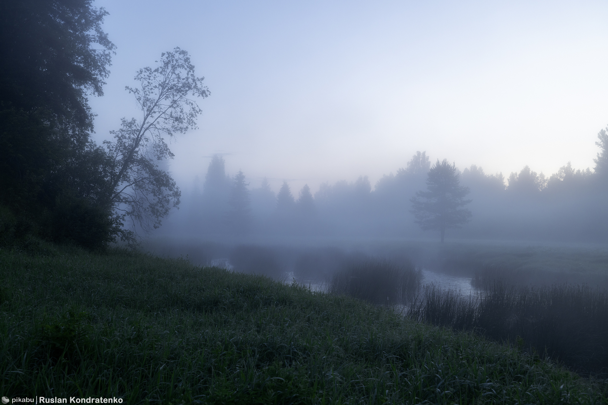 Foggy dawn on the Lemovzhe River - My, The photo, Canon, dawn, Fog, Longpost