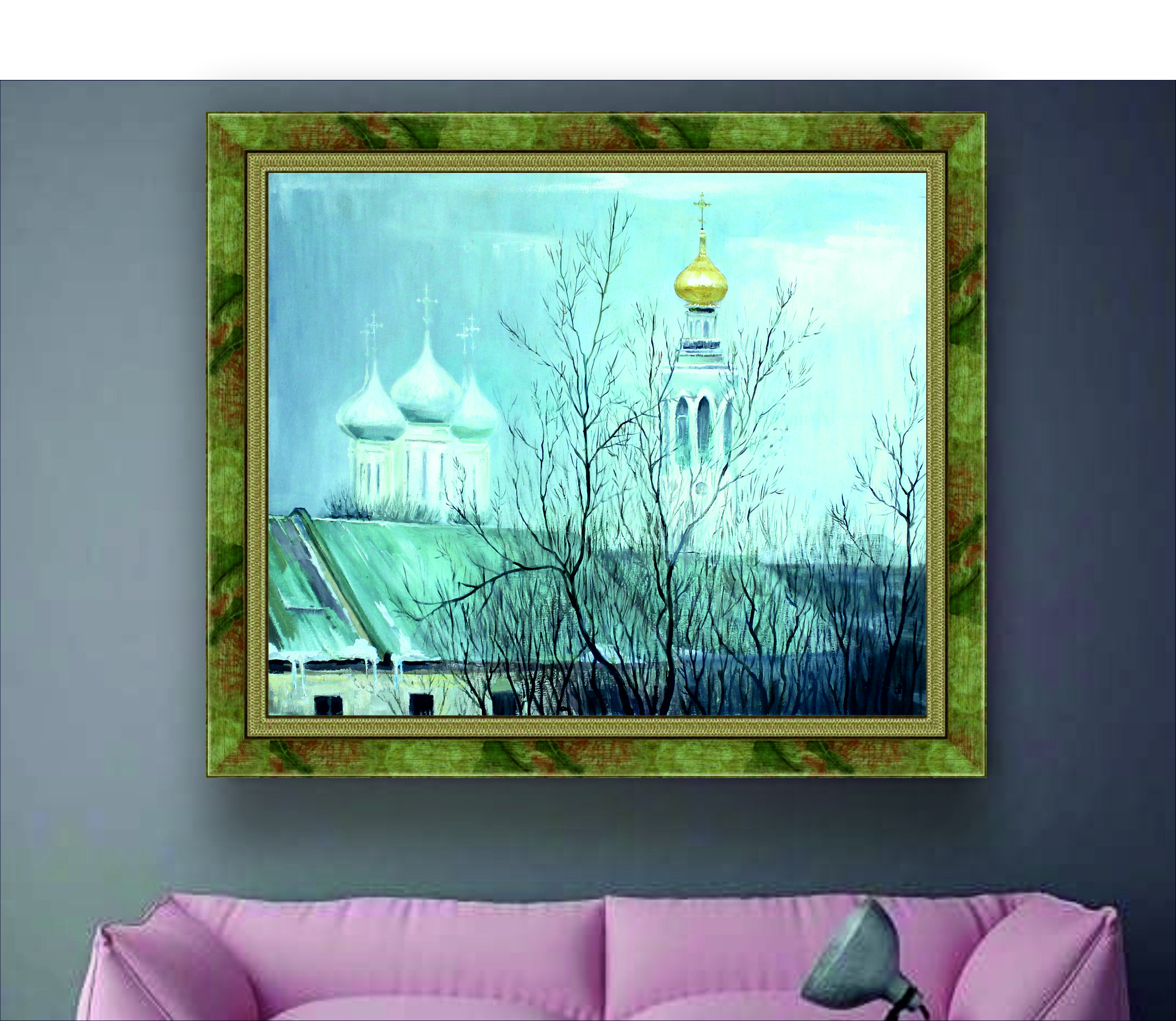 Vologda domes 1 - My, Artist, Oil painting, Canvas, Author's painting, Butter, Longpost