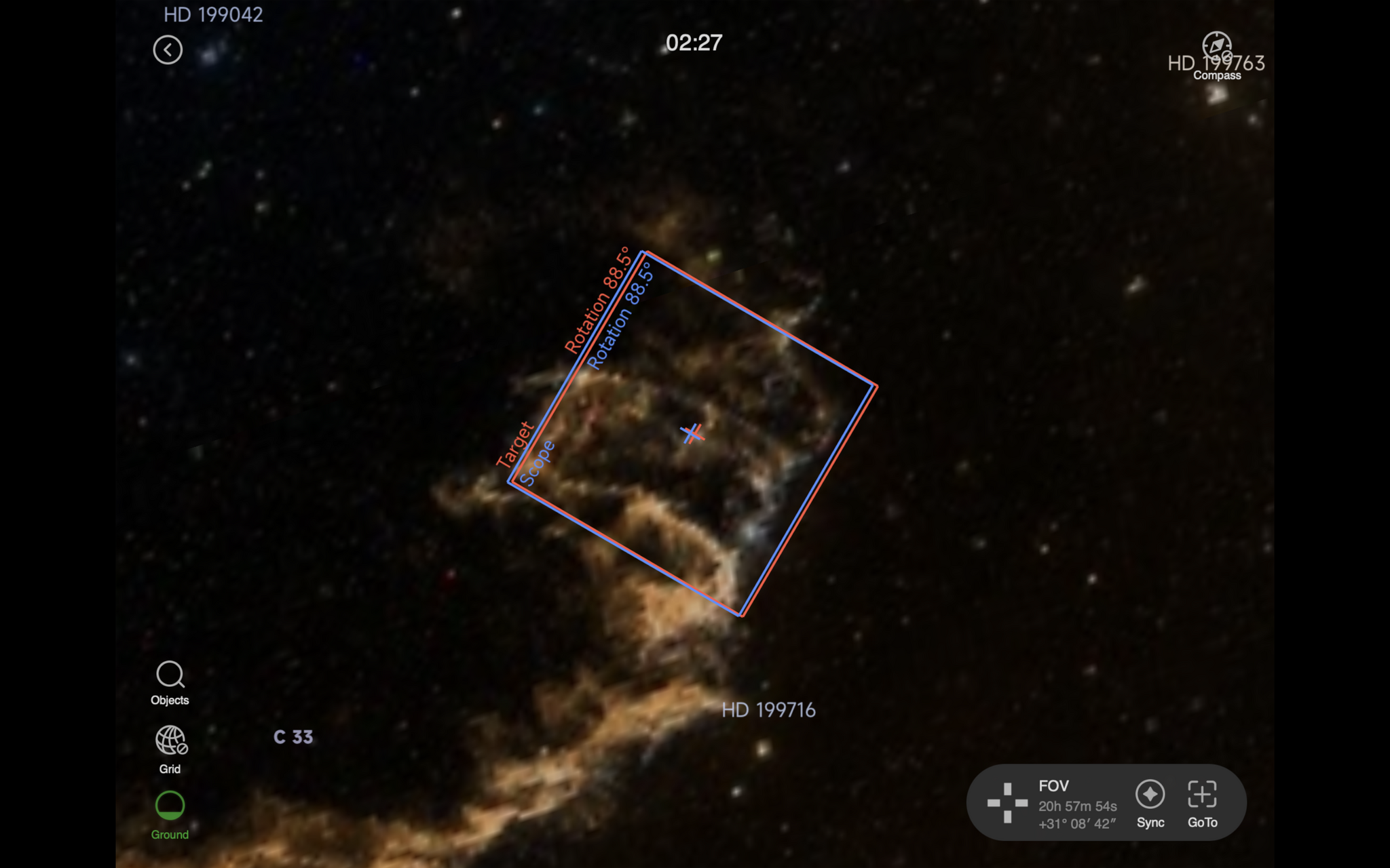 Part of the Veil Nebula NGC 6960 right now, shown in real colors through an amateur telescope without filters or photoshop - My, Astronomy, Space, Starry sky, Astrophoto, Telescope