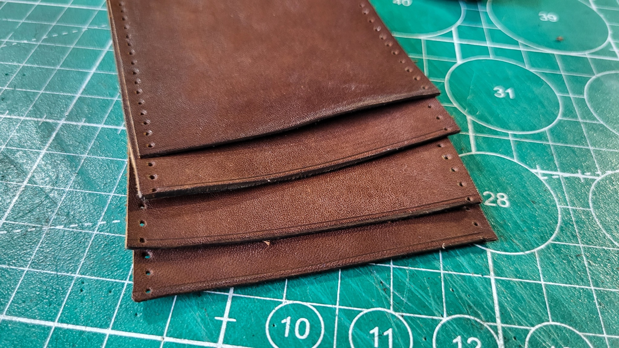 Wallet cardholder making a copy - My, Natural leather, Leather, Accessories, Wallet, Handmade, Longpost, Needlework without process