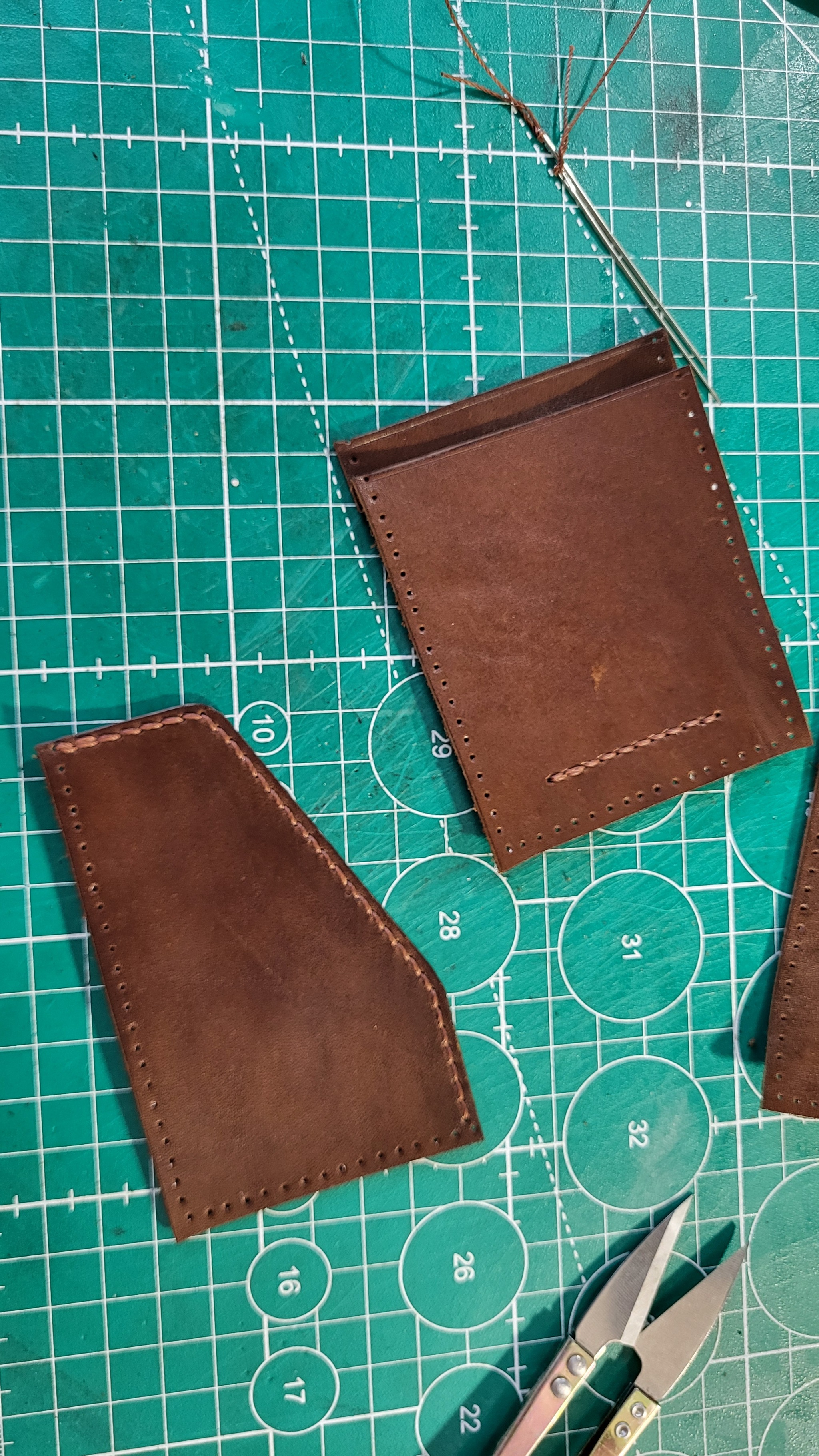 Wallet cardholder making a copy - My, Natural leather, Leather, Accessories, Wallet, Handmade, Longpost, Needlework without process