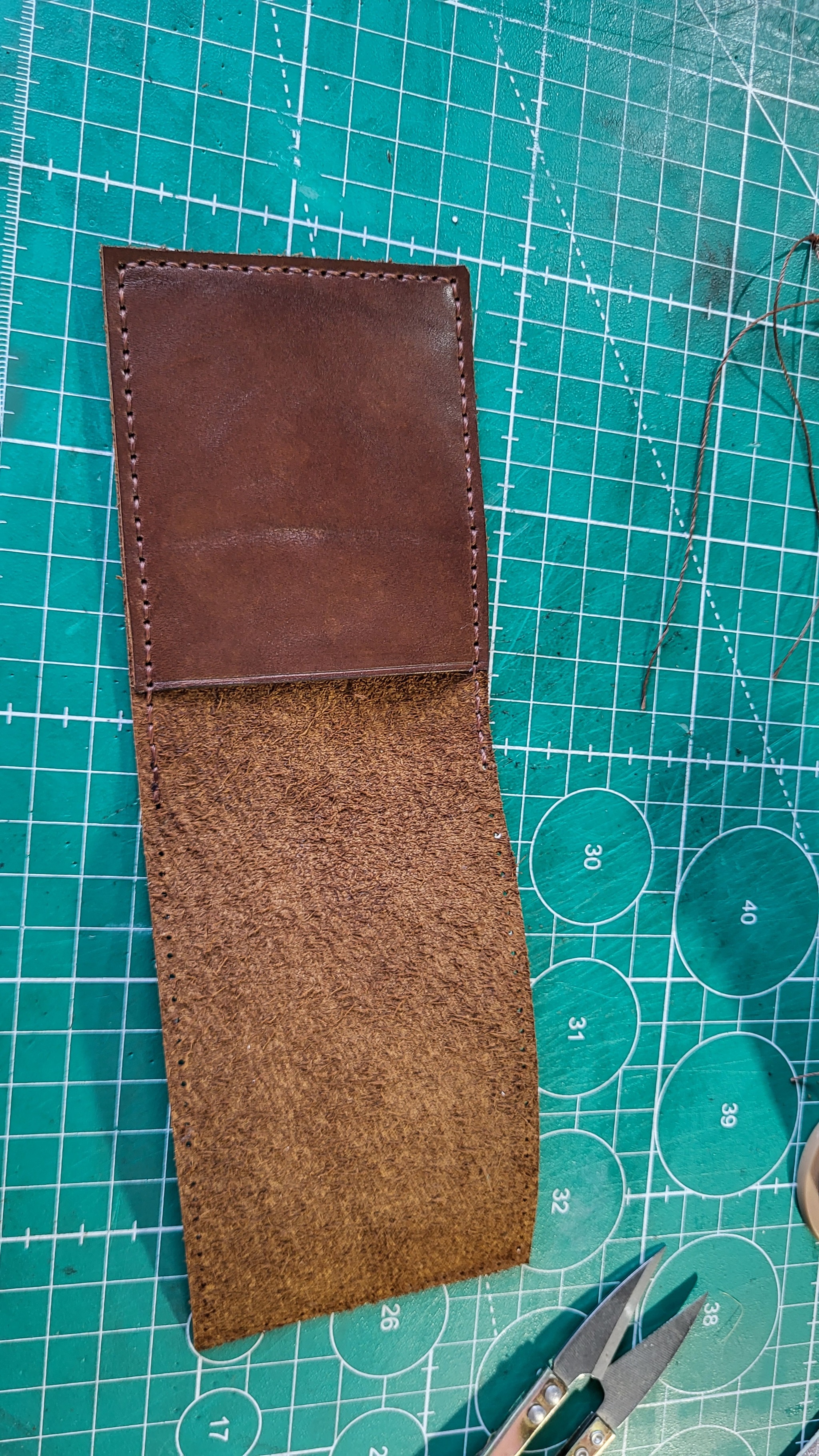 Wallet cardholder making a copy - My, Natural leather, Leather, Accessories, Wallet, Handmade, Longpost, Needlework without process