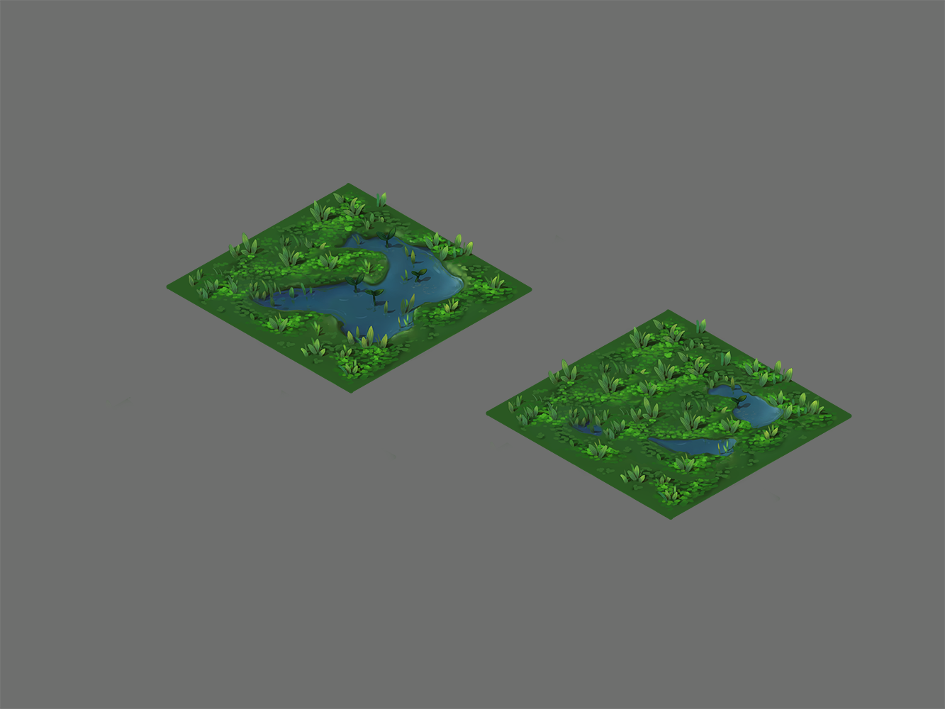 Plants. Isometric - My, Plants, Isometric, Art, Gamedev, Alexeyvirus, Longpost