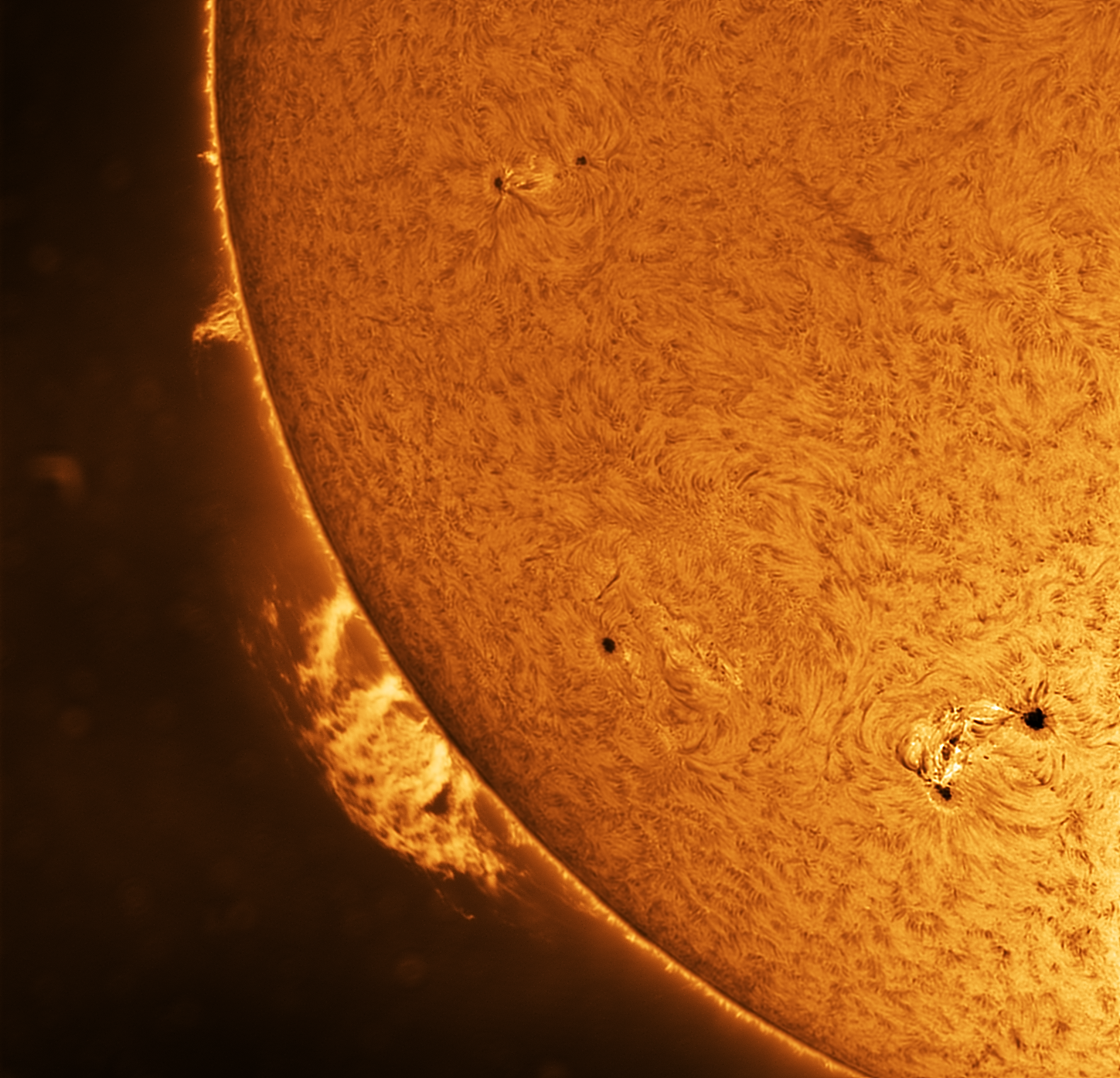 The sun today, and how to color it - My, Space, Astronomy, Astrophoto, The sun, The photo, GIF, Longpost