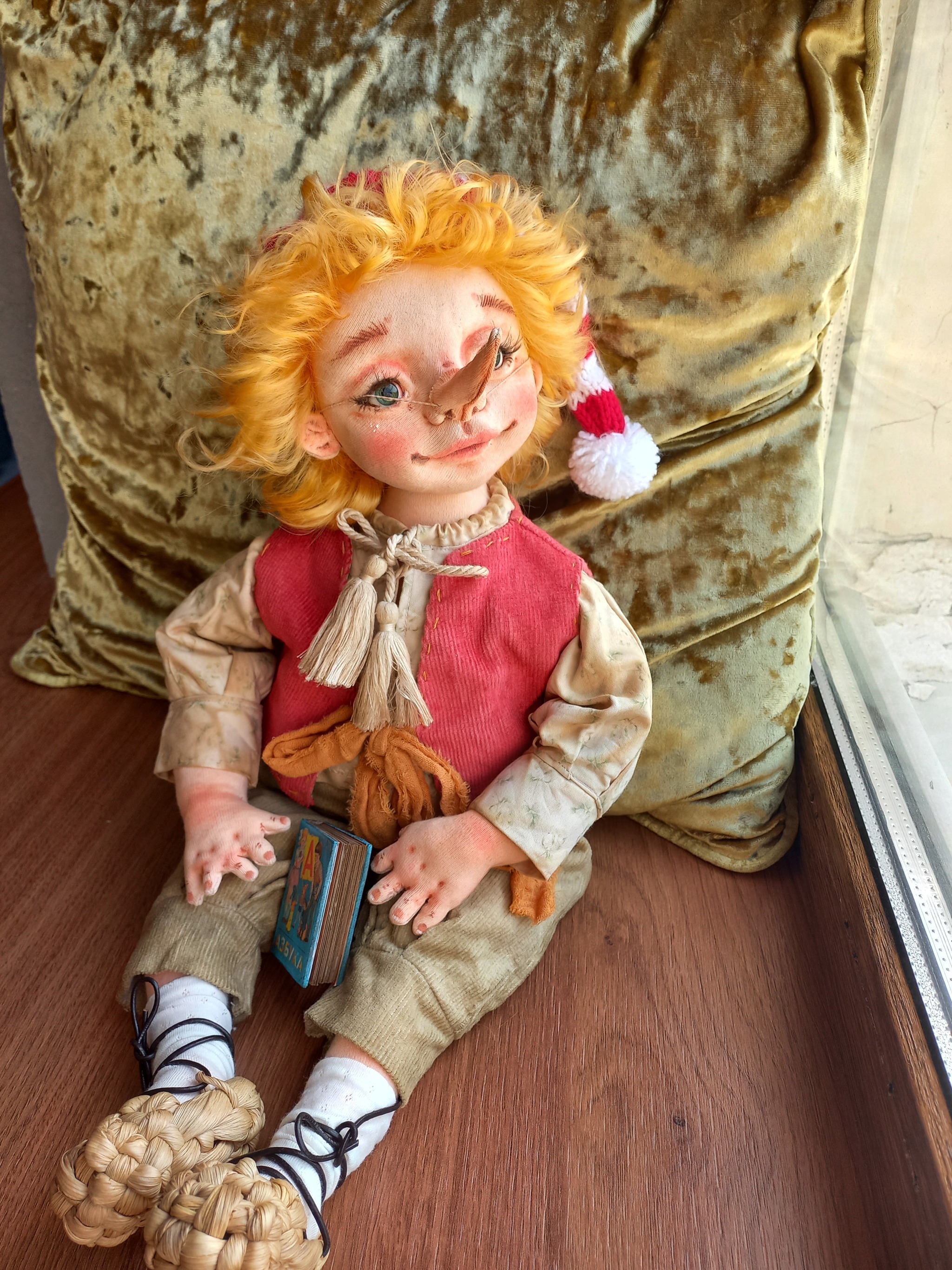 Bu-ra-ti-no - Textile doll, Collecting, Interior doll, Presents, Pinocchio