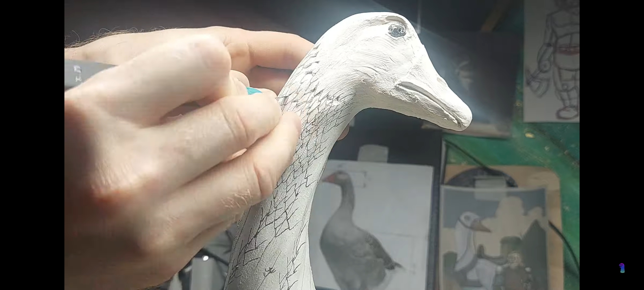I created a goose... ha-ha-ha - My, Лепка, With your own hands, Sculpture, Figurines, Statuette, Longpost, Needlework with process