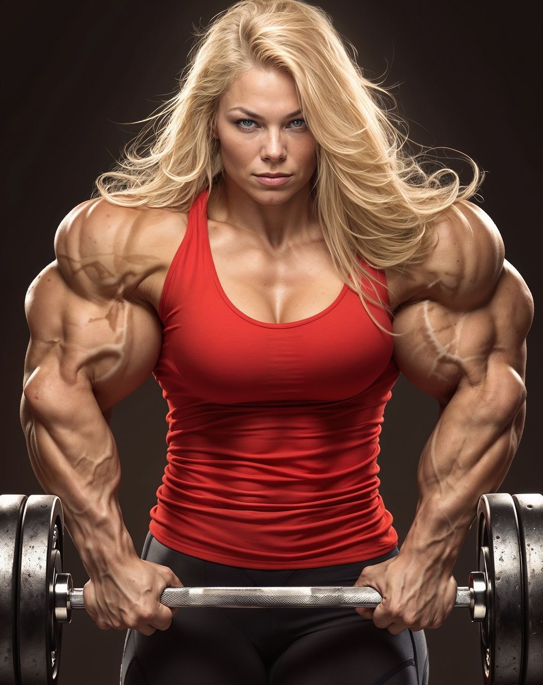 Strong girls according to neural networks - Art, Neural network art, Strong girl, Muscle, Body-building, Sport, Instagram (link), Longpost