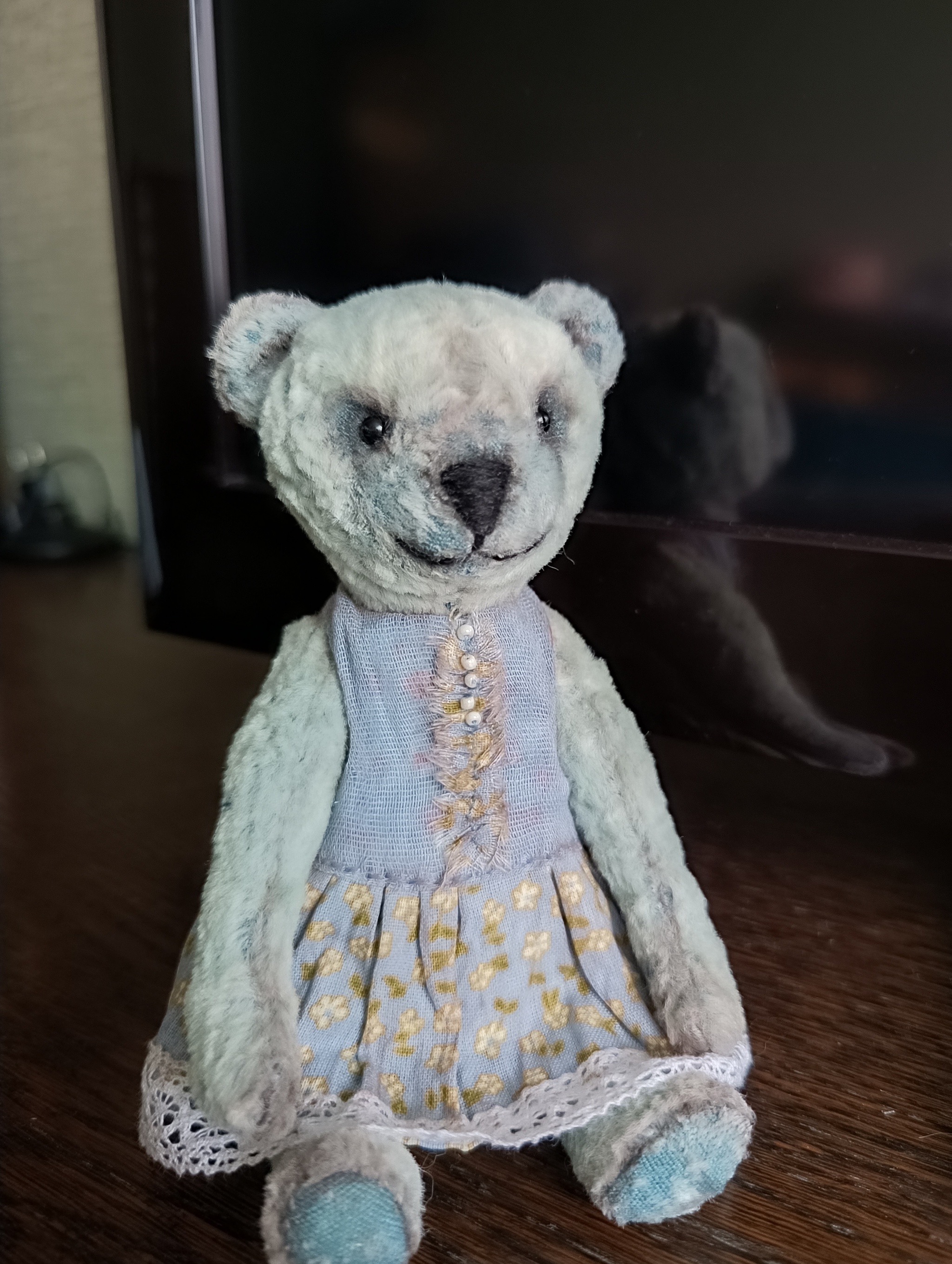 The first teddy bear - My, Friday tag is mine, Teddy bear, Needlework with process, Teddy bear, Longpost