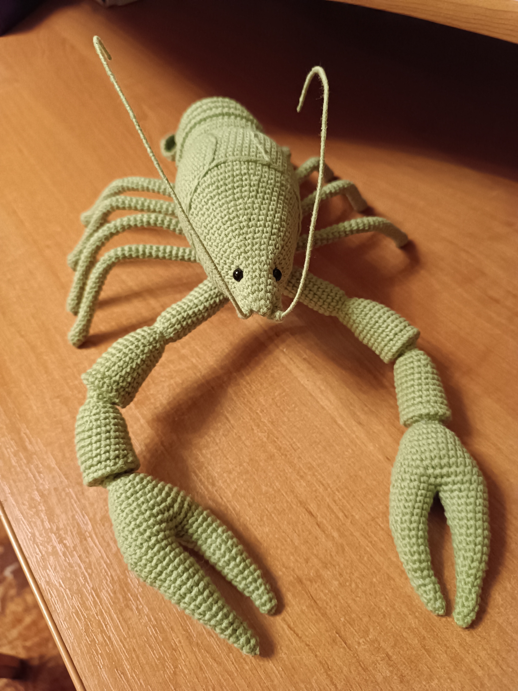 Crayfish)) - My, Needlework without process, Knitting, Crochet, Amigurumi, With your own hands, Crayfish, Knitted toys, Longpost