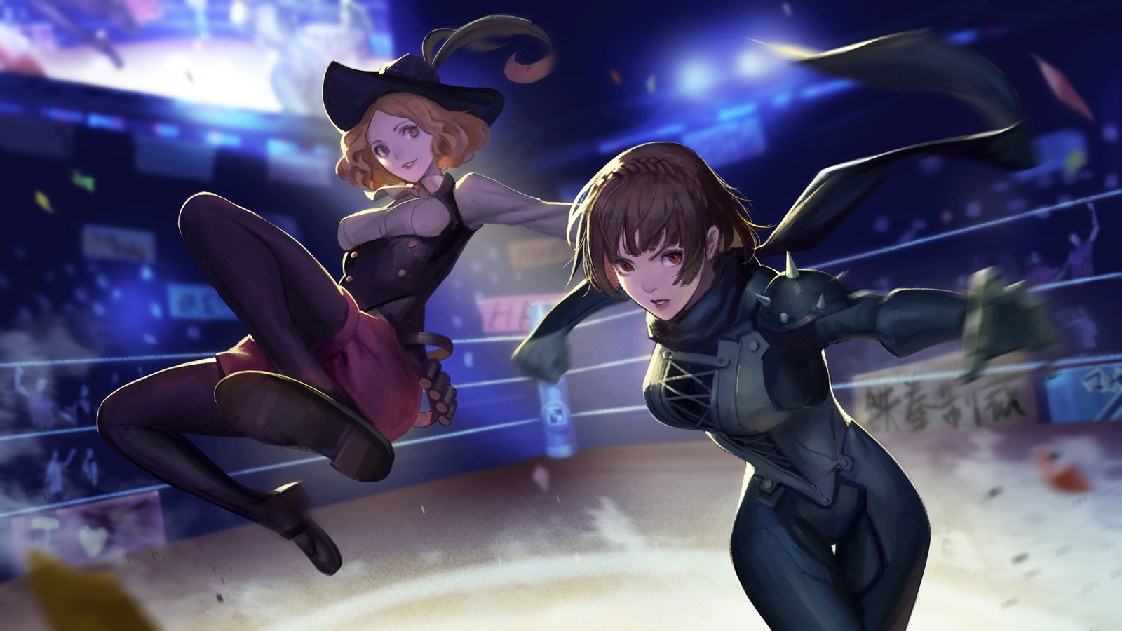 Showtime - Anime art, Anime, Games, Persona, Persona 5, Okumura haru, Niijima Makoto