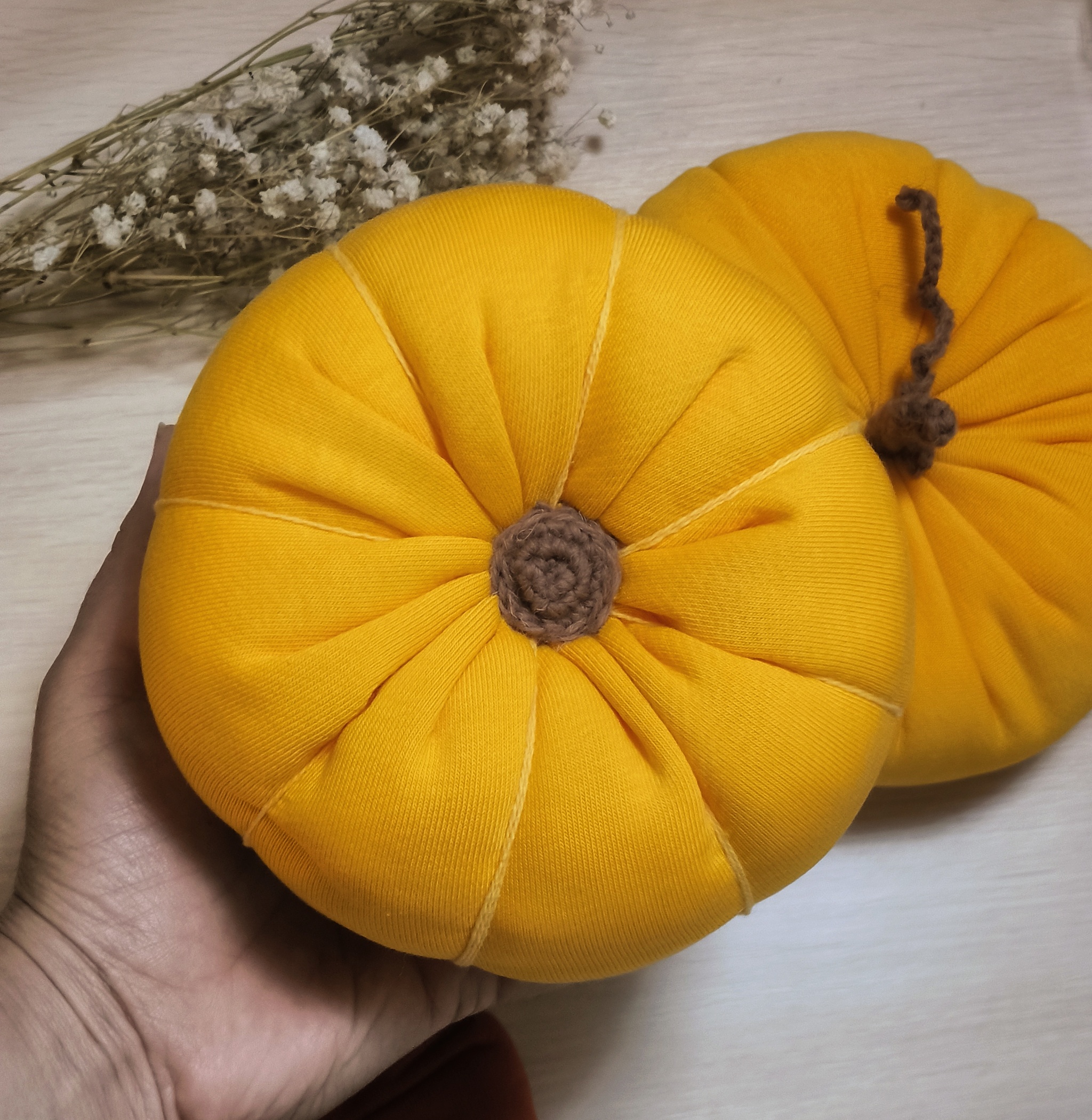 Lush textile pumpkin for home decor - My, Decor, Textile, Sewing, Handmade, Needlework, Needlework without process, Longpost