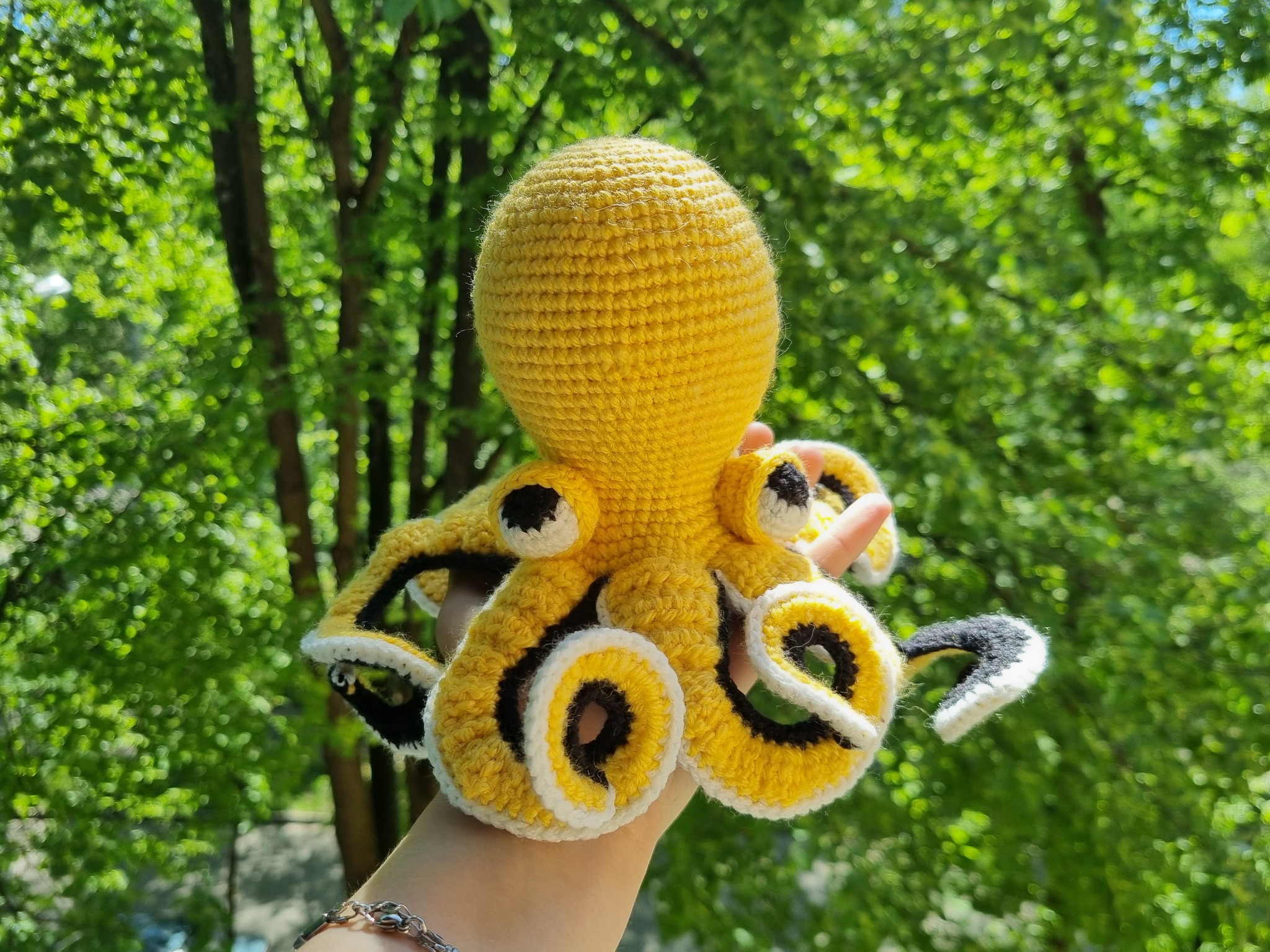 Simply Sunny Octopus - My, Knitting, Crochet, Amigurumi, Handmade, Toys, With your own hands, Needlework, Needlework without process, Creation, Yarn, Hook, Octopus, Soft toy, Presents, Hobby, Work, Longpost