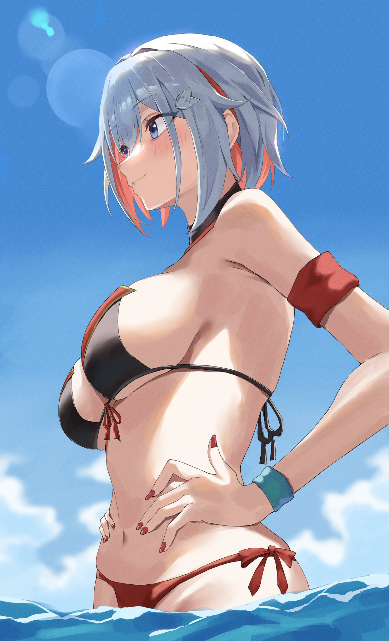 On the sea - Anime, Anime art, Honkai: Star Rail, Topaz (Honkai: Star Rail), Swimsuit