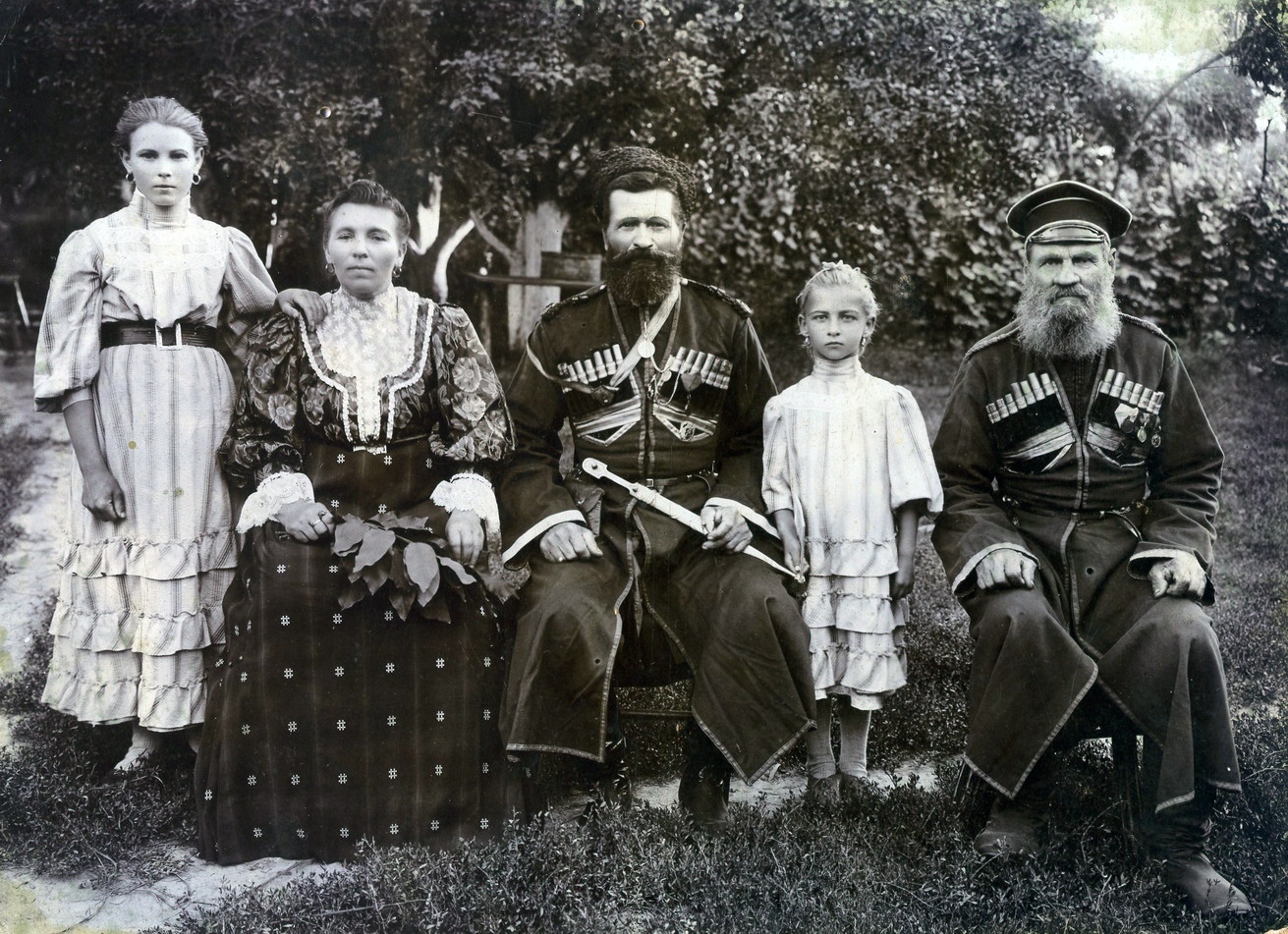 Cossacks and their families in pre-revolutionary photos - The photo, Historical photo, Cossacks, Longpost