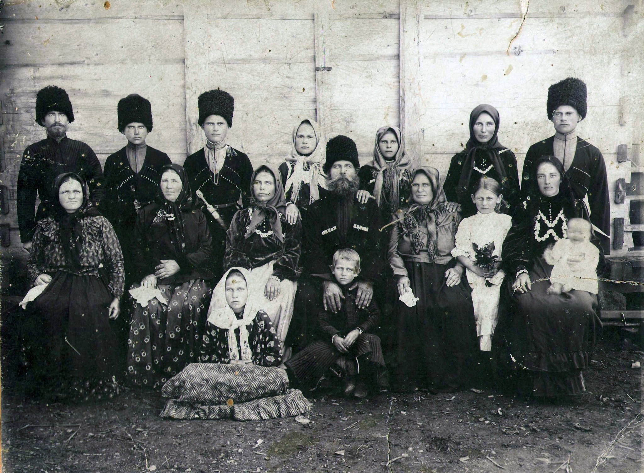 Cossacks and their families in pre-revolutionary photos - The photo, Historical photo, Cossacks, Longpost