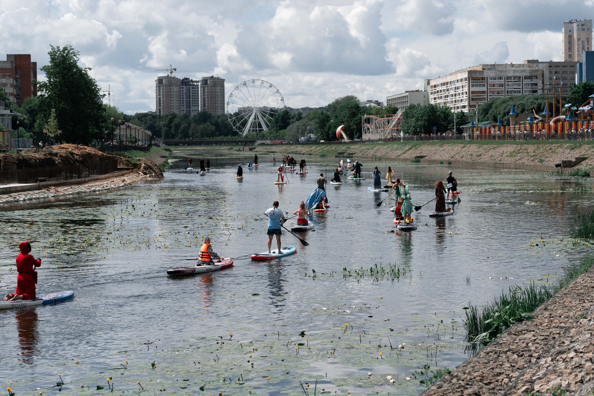 Third annual SUP carnival in Ivanovo - My, Sports girls, Sport, Paddleboard, SUPsurfing, Ivanovo, Ivanovo region, sights, Carnival, Longpost, Cosplay, Costume, The photo