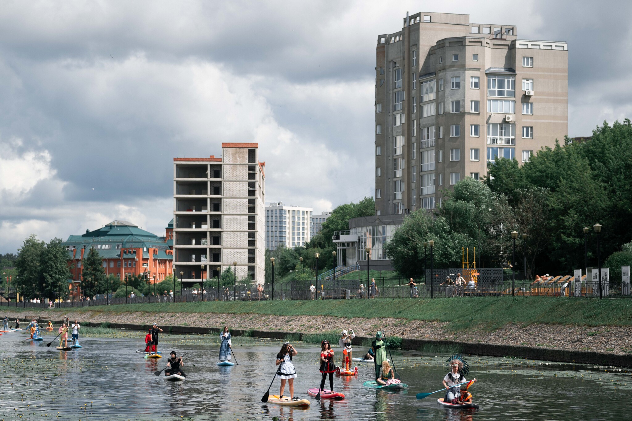 Third annual SUP carnival in Ivanovo - My, Sports girls, Sport, Paddleboard, SUPsurfing, Ivanovo, Ivanovo region, sights, Carnival, Longpost, Cosplay, Costume, The photo