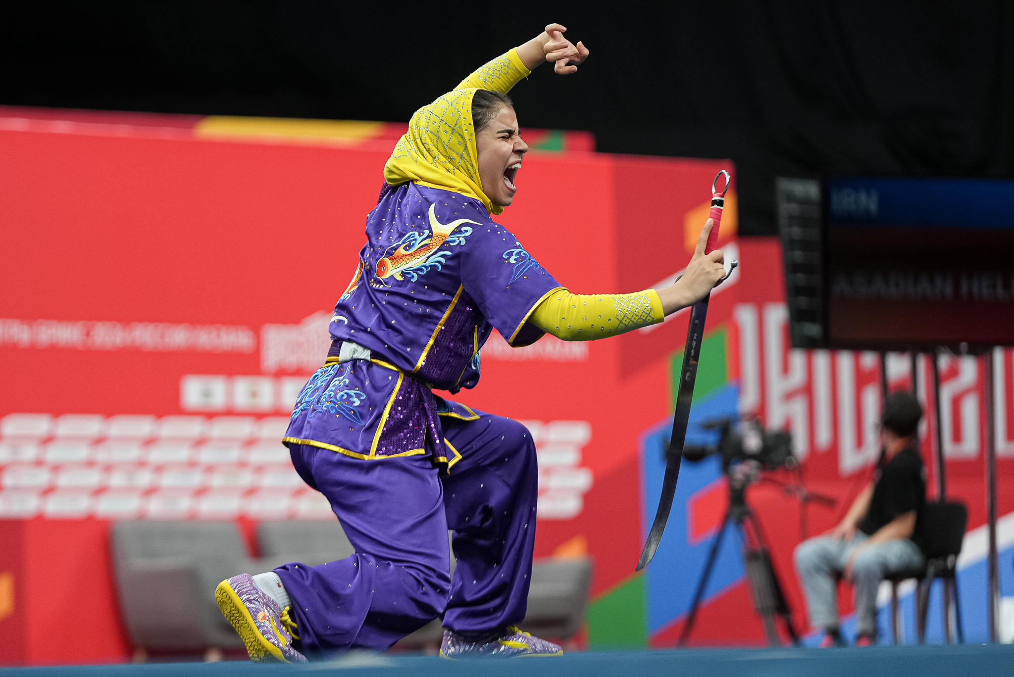 Usha has been the most impressed so far! BRICS Games Kazan 2024 - My, Wushu, Girls, Sport, Kazan, The photo, Vertical video, Brix, Video, Longpost