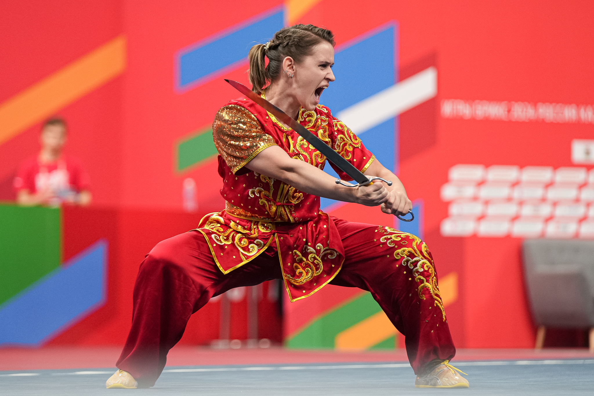 Usha has been the most impressed so far! BRICS Games Kazan 2024 - My, Wushu, Girls, Sport, Kazan, The photo, Vertical video, Brix, Video, Longpost