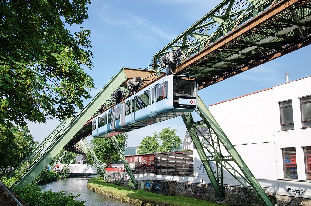 1902 // Fliegender Zug // Wuppertal Schwebebahn // Deutsches Reich - My, Silent movie, Documentary, Railway, Suspended monorail, Video, Youtube, Longpost