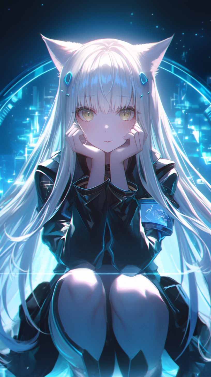 Art - My, Neural network art, Art, Images, Girls, Anime, Longpost