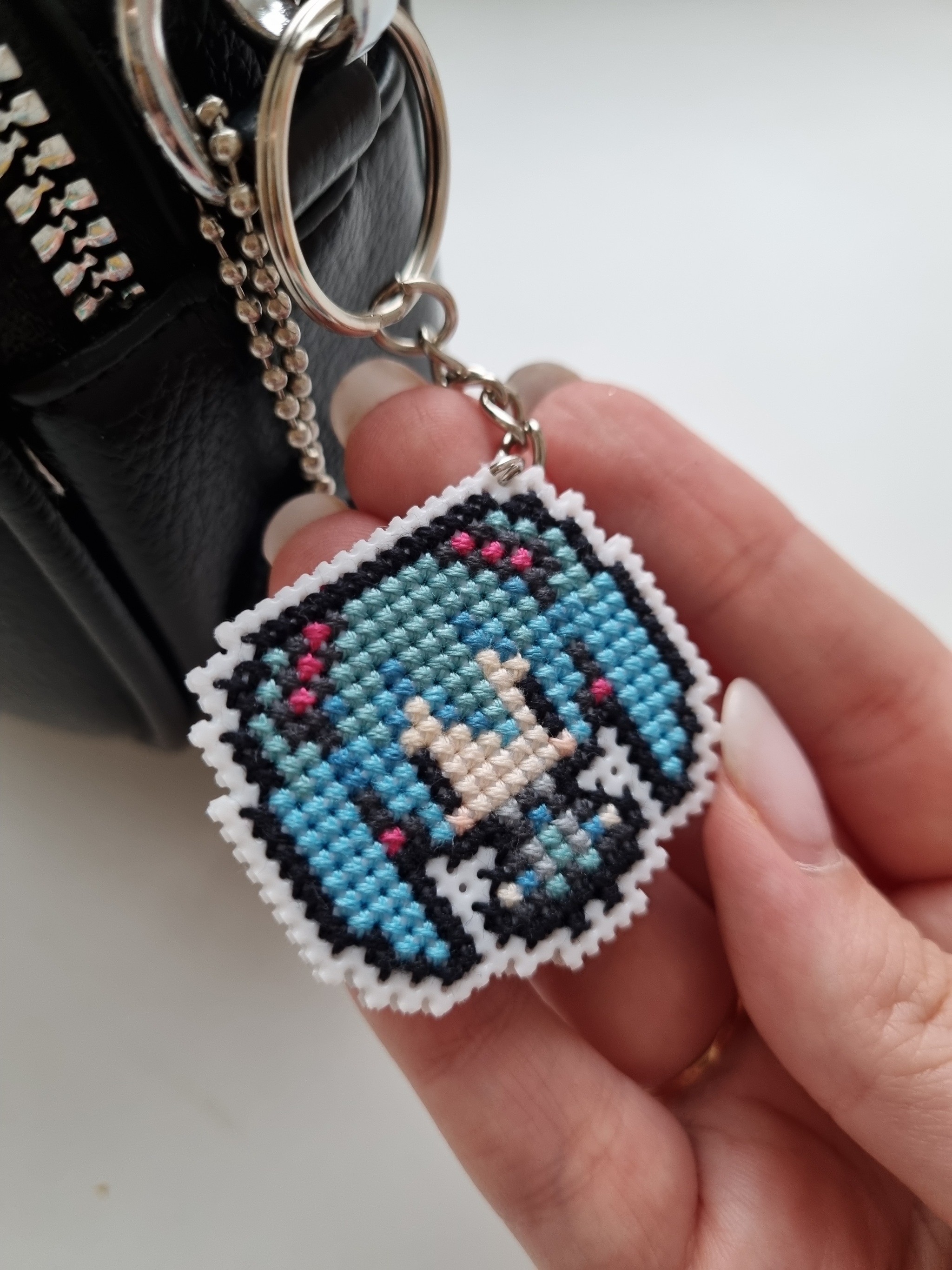 Badges and keychains using cross stitch technique - My, Needlework without process, Cross-stitch, Longpost