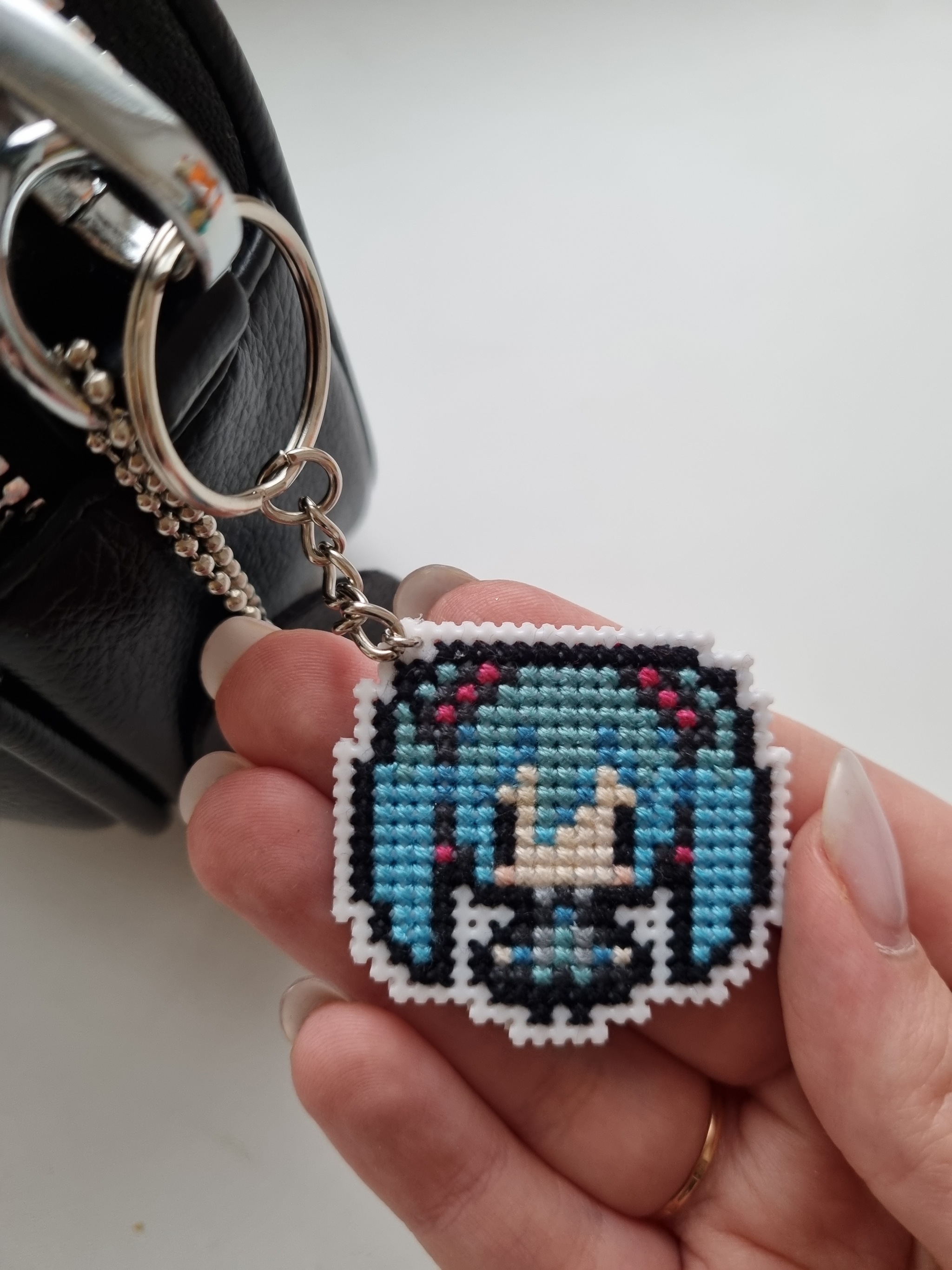 Badges and keychains using cross stitch technique - My, Needlework without process, Cross-stitch, Longpost