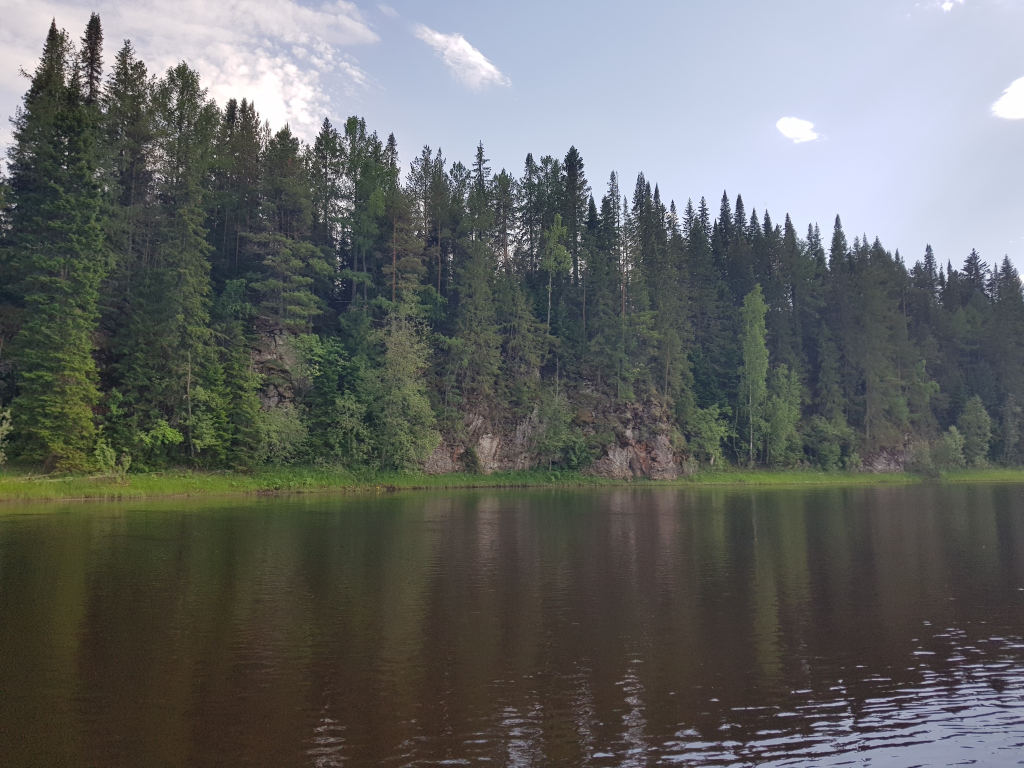 Northern Urals - My, The photo, Mobile photography, Nature, River, Forest, The mountains, Ural, Northern Ural, Sky, Clouds
