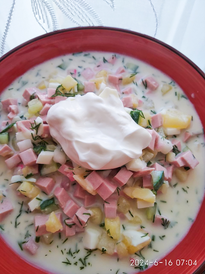 Okroshka is a killer. Extreme cooking or why I went out for sausage three days in a row - My, Recipe, Soup, Dinner, Cooking, Okroshka, Serving dishes, Longpost