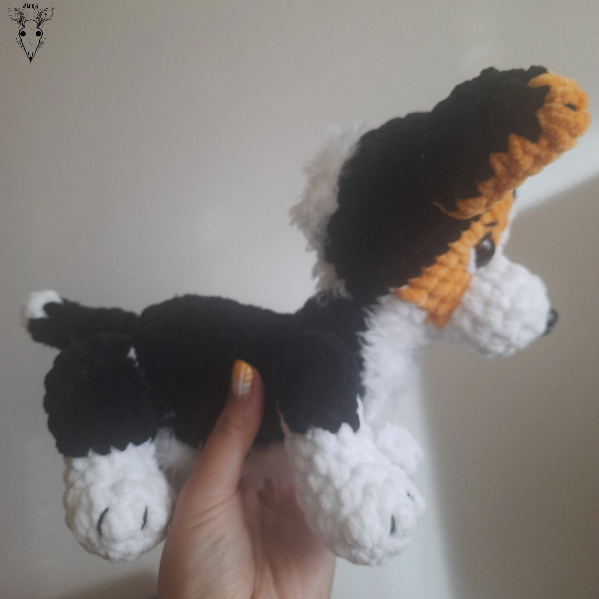 Corgi crochet puppy - My, Knitted toys, Crochet, Amigurumi, Needlework without process, Soft toy, Corgi, Dog, Plush Toys, Longpost