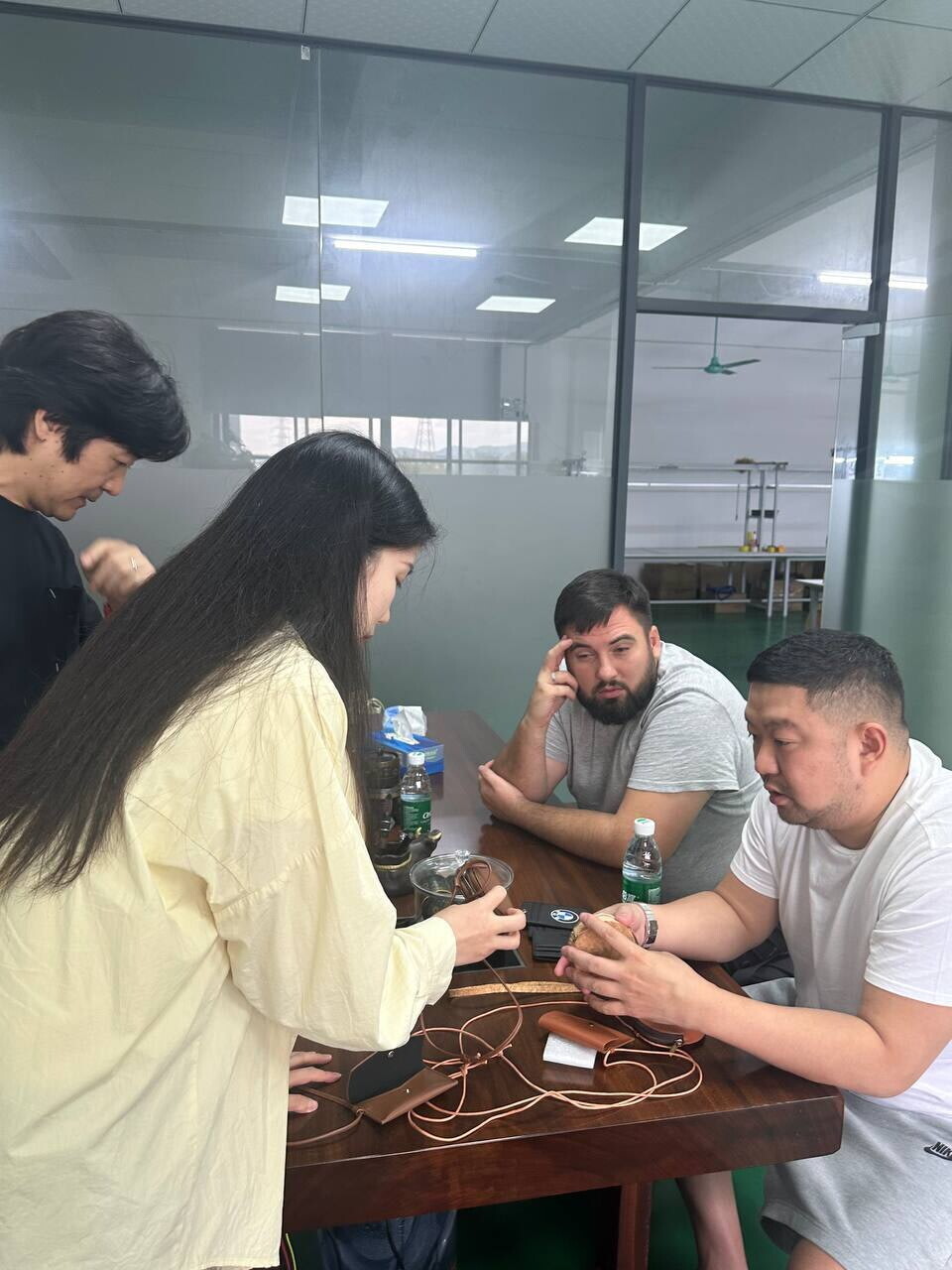 Visited a leather accessories factory with a client - My, Small business, China, Business, Production, Leather goods, Entrepreneurship, Natural leather, Accessories, Men's Accessories, Longpost